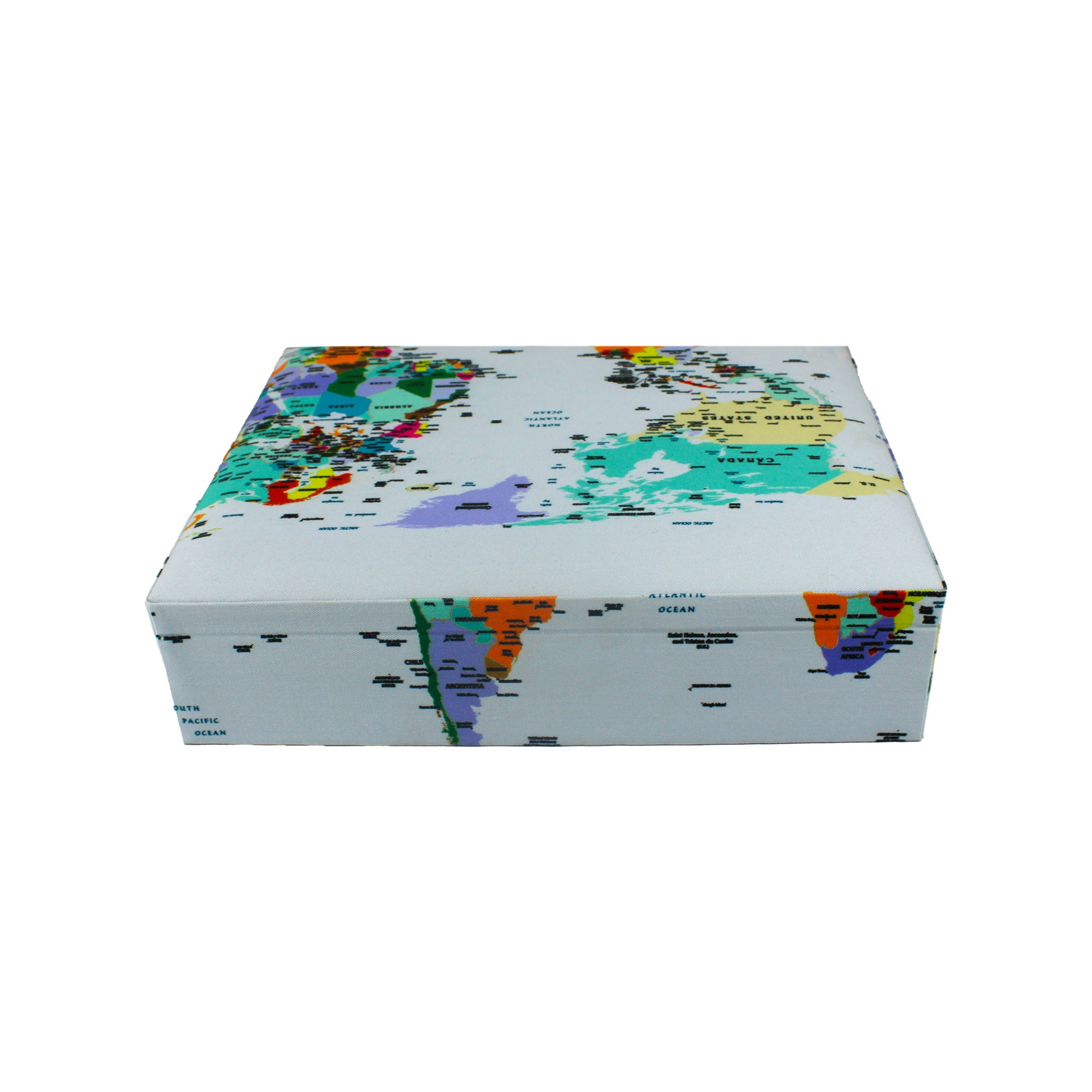 World Map Stationery Organizer Box for Kids