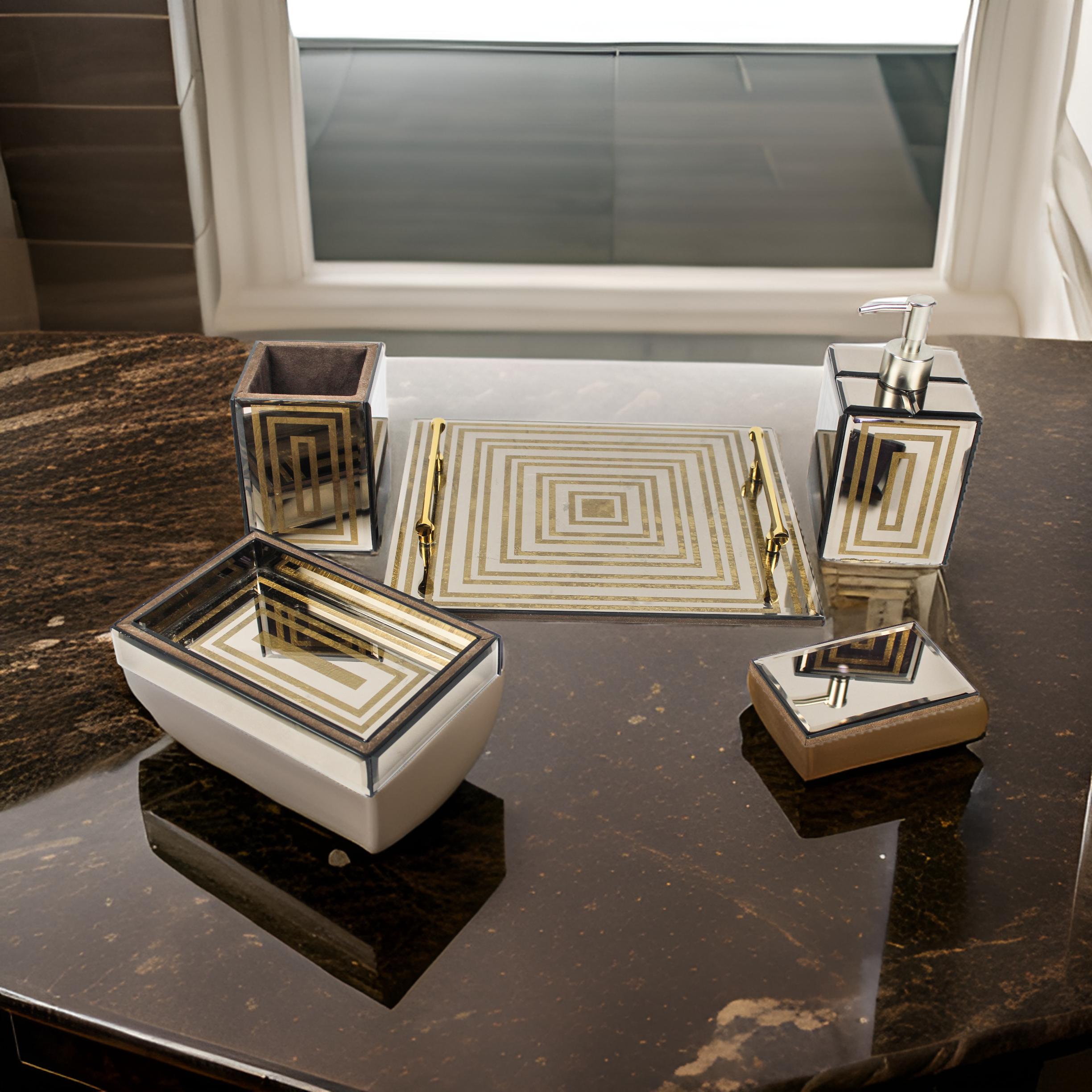 Designer 5-Pieces Bath Accessories Set for Modern Look