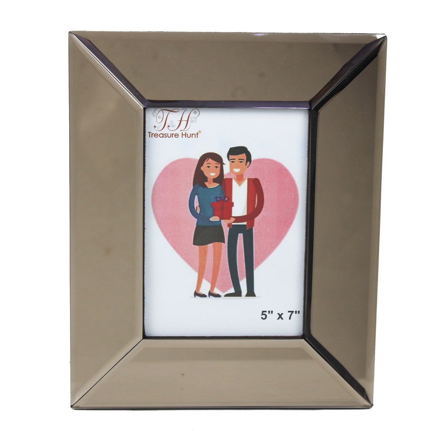 Brown Glass Photo Frame (Size: 5 x 7)