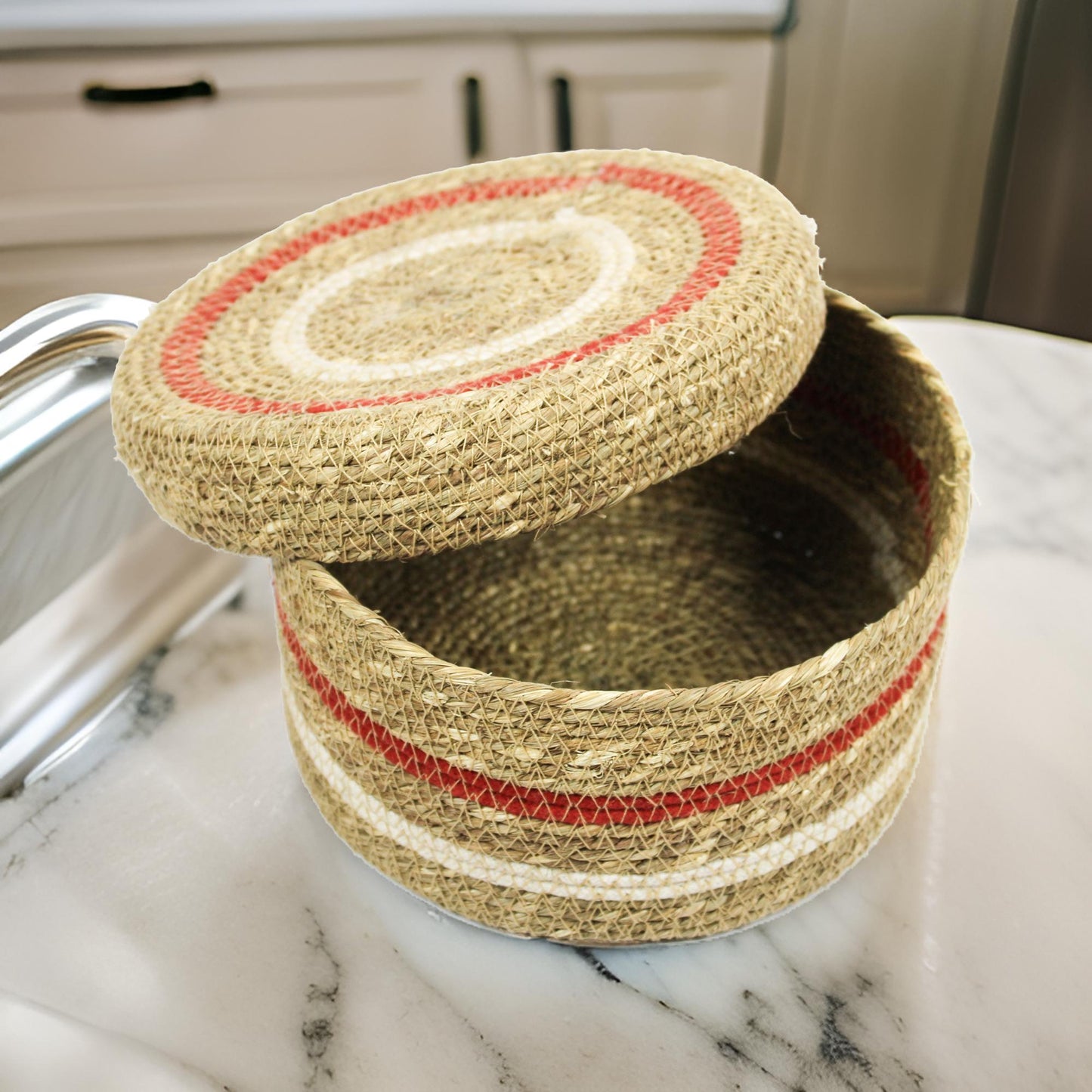 Multipurpose Sea Grass Basket with Lid