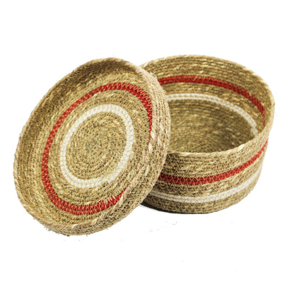 Multipurpose Sea Grass Basket with Lid