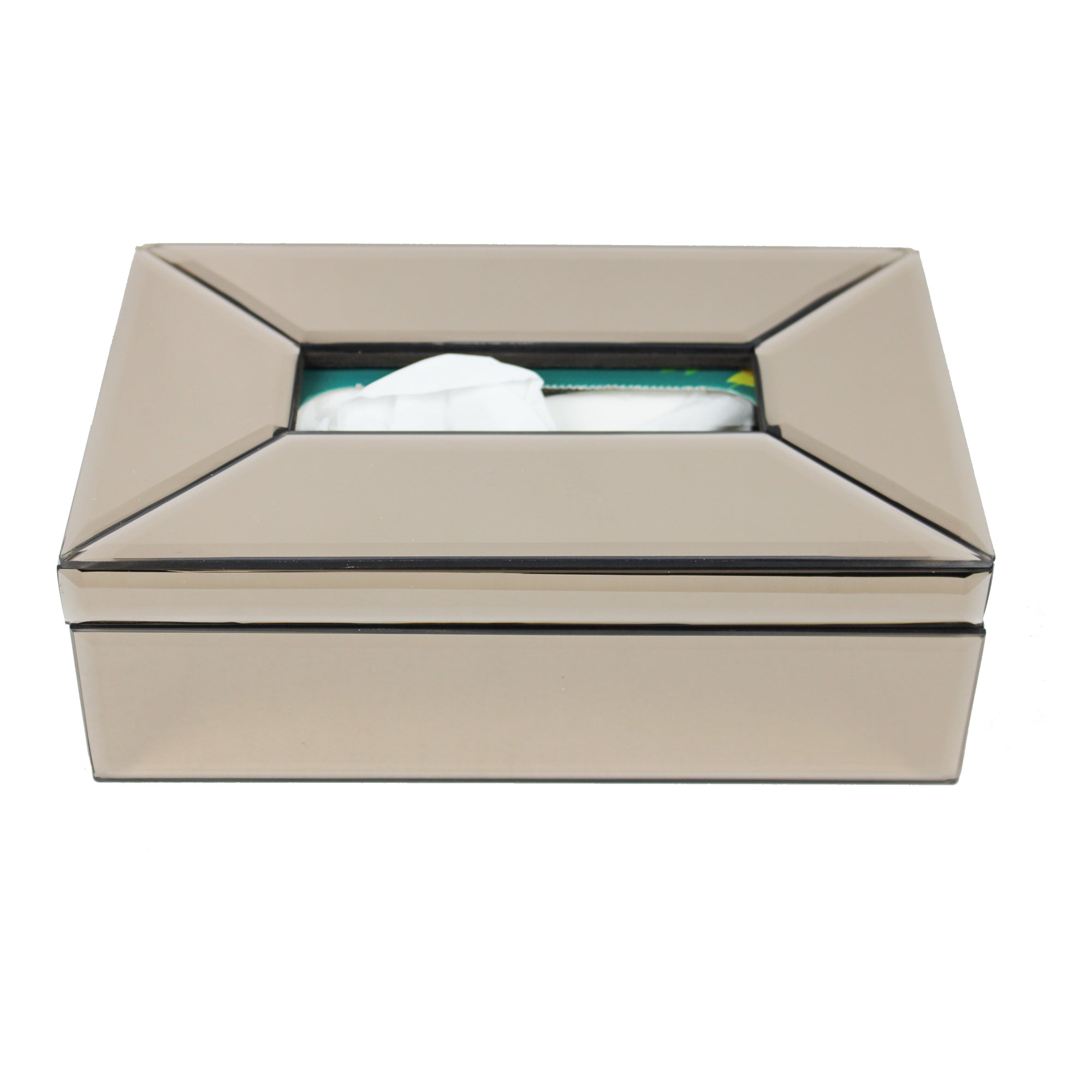 Modern Decorative Brown Glass Tissue Box