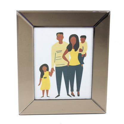 Brown Glass Mirror Picture Frame