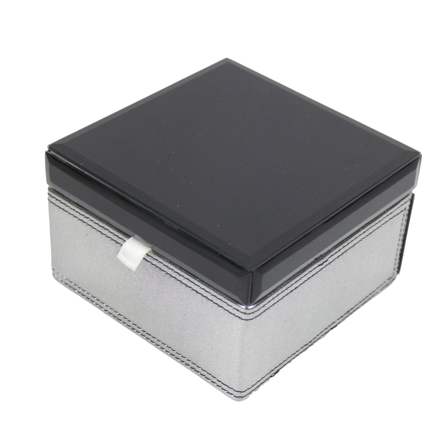 Black Glass Mirror Multipurpose Storage Box for Valentine-s Day (Size: 5 x 5 X 3 Inch)