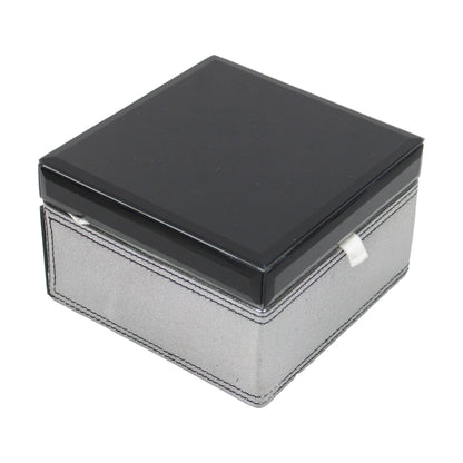 Black Glass Mirror Multipurpose Storage Box for Valentine-s Day (Size: 5 x 5 X 3 Inch)