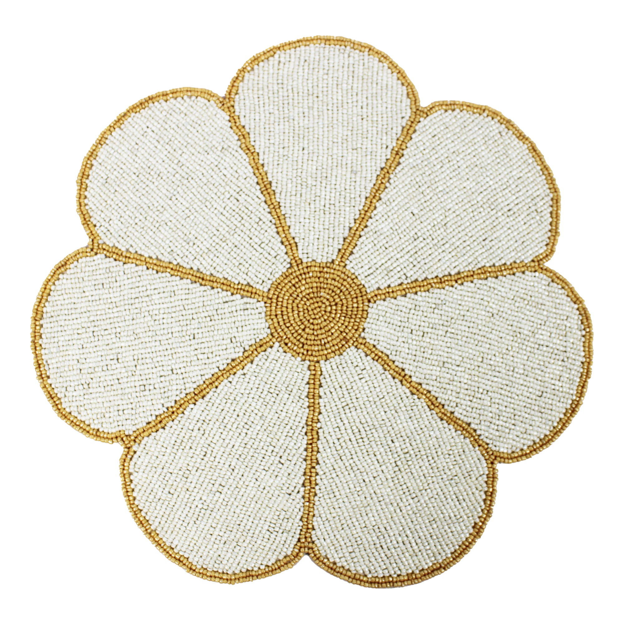 Bead Embroidered Placemats Set of Two