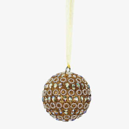 Set of 6 Jewelled with Lac work for Christmas Decorative Balls