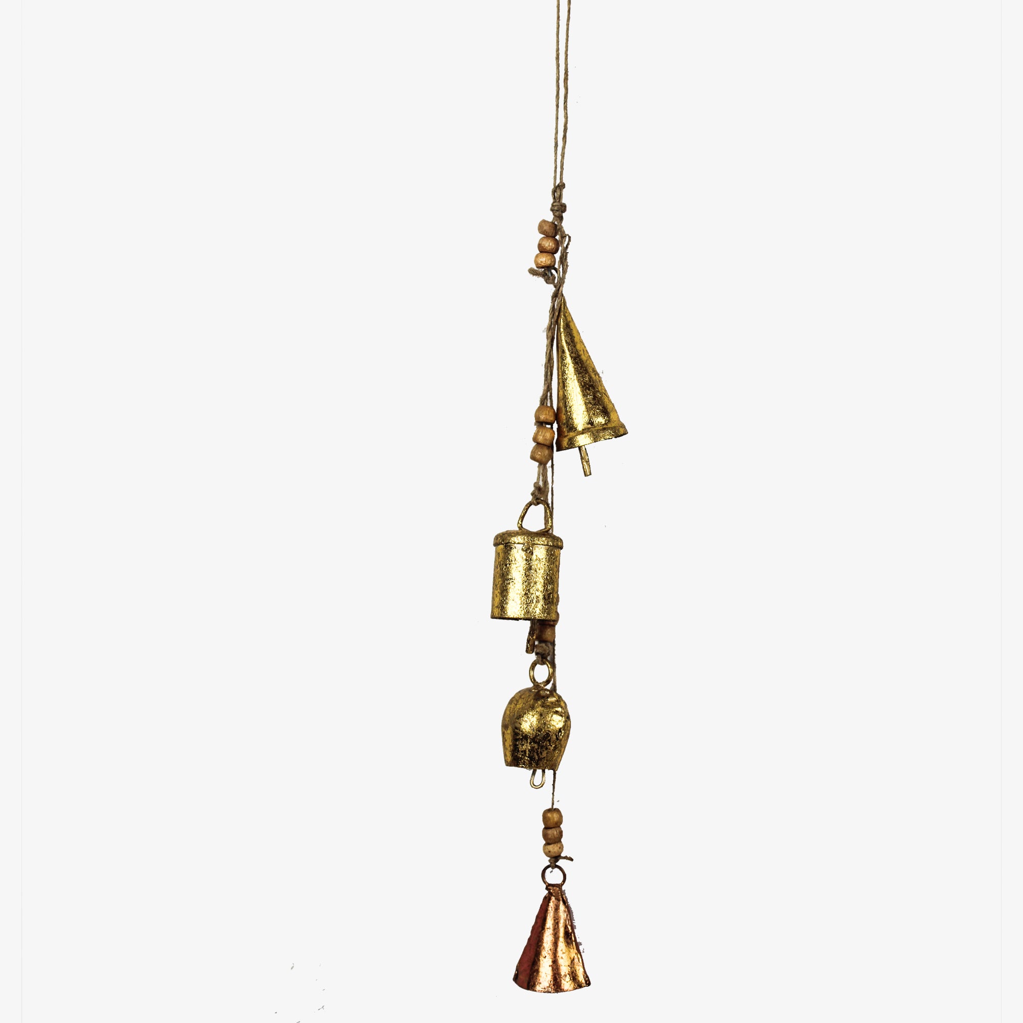 Set of 4 Bells Hanging Ornaments for Christmas Tree Decoration