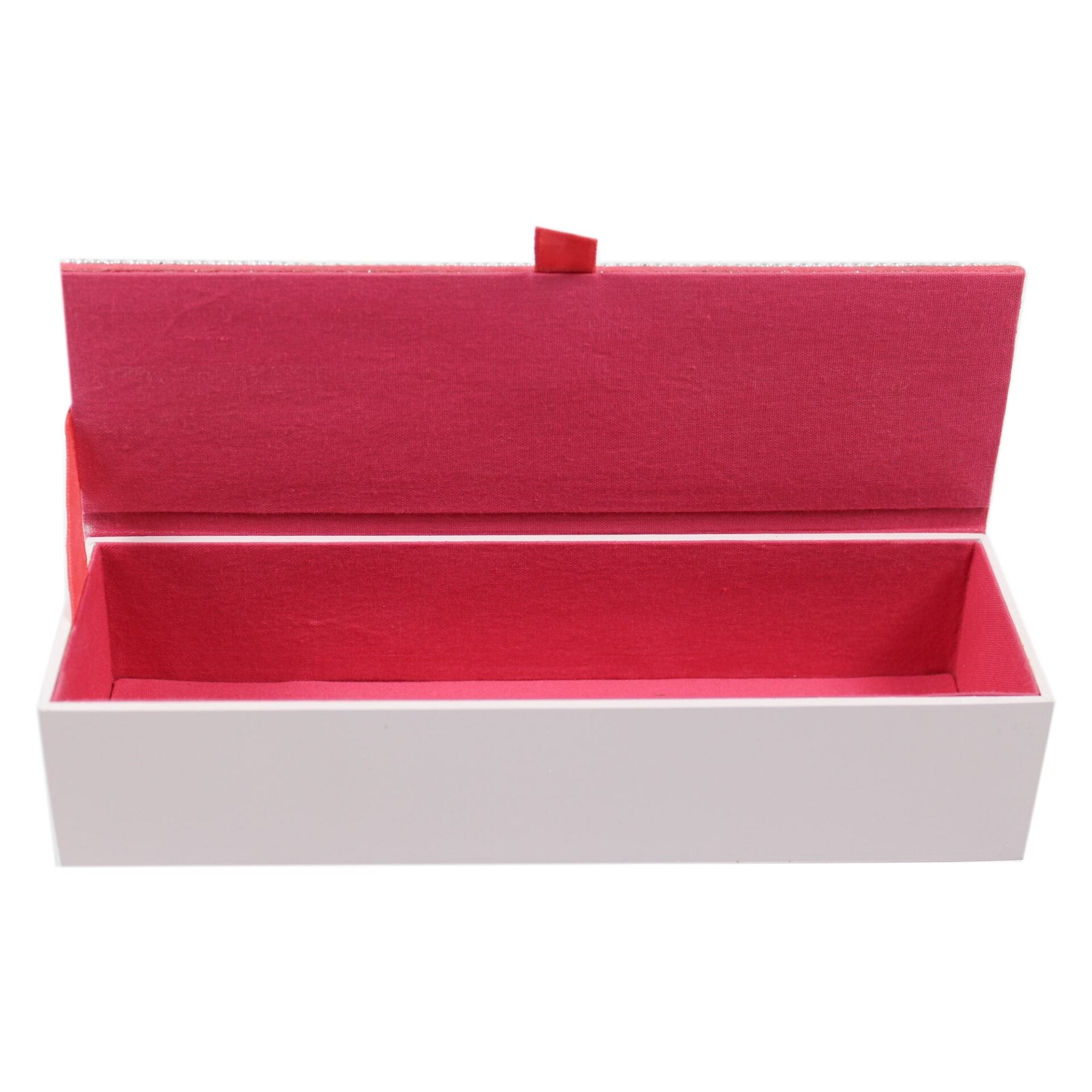 Pearls Beaded Heart Pencil Box for Kids