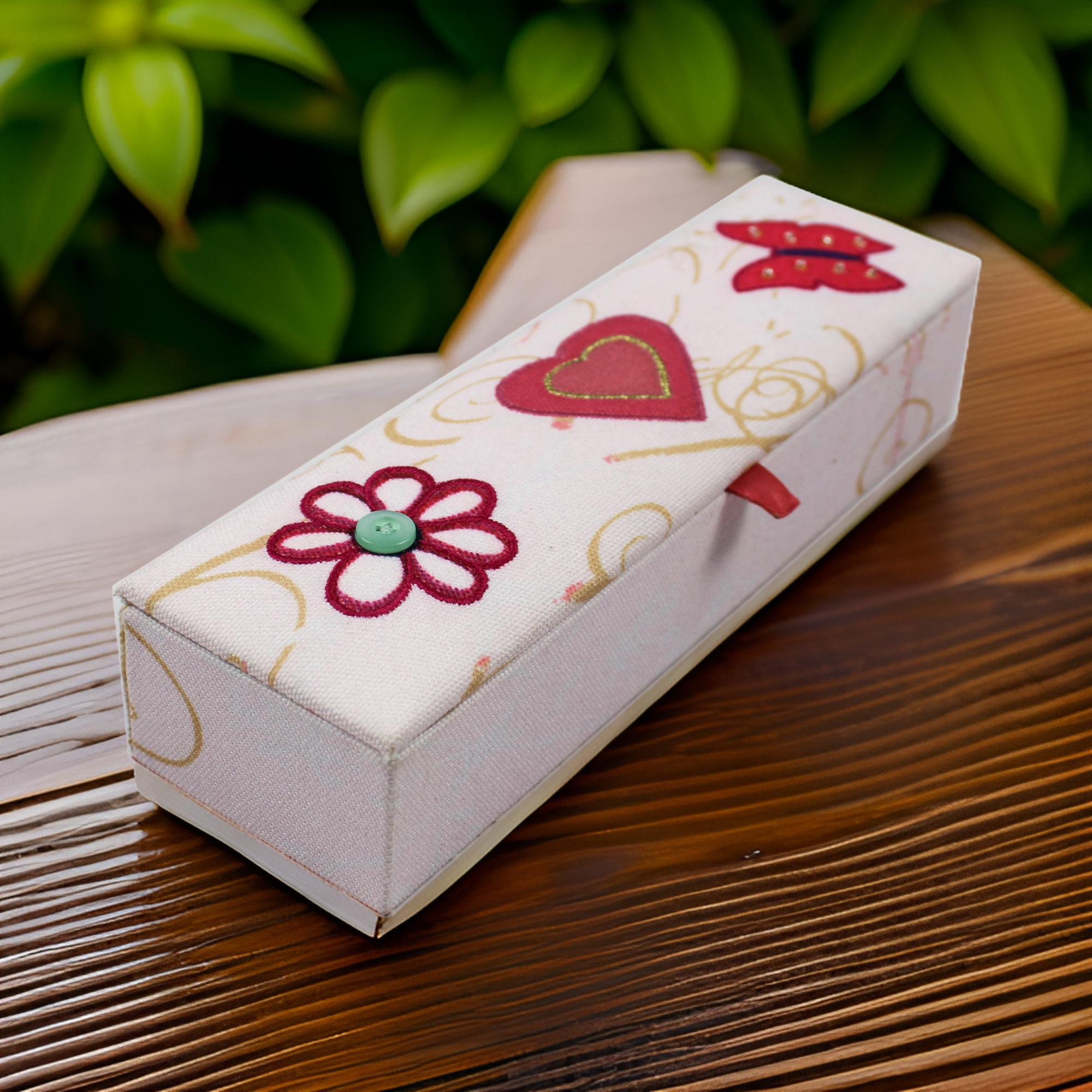 Embroidered Pencil Box for Kids