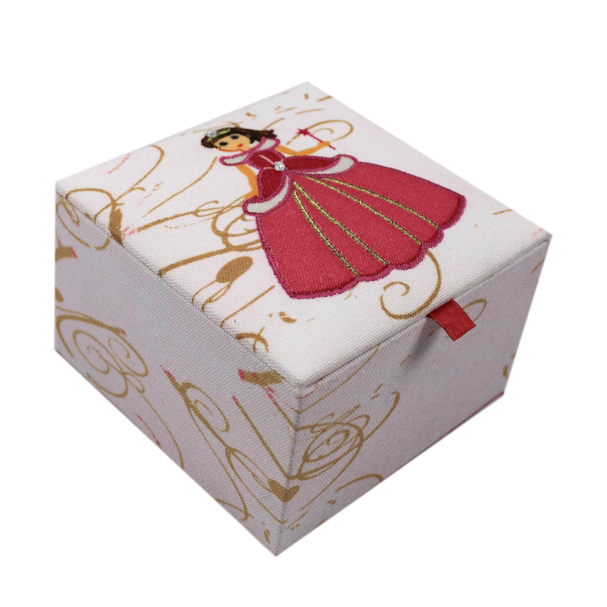 Embroidered Jeweled Princess Storage Box for Kids