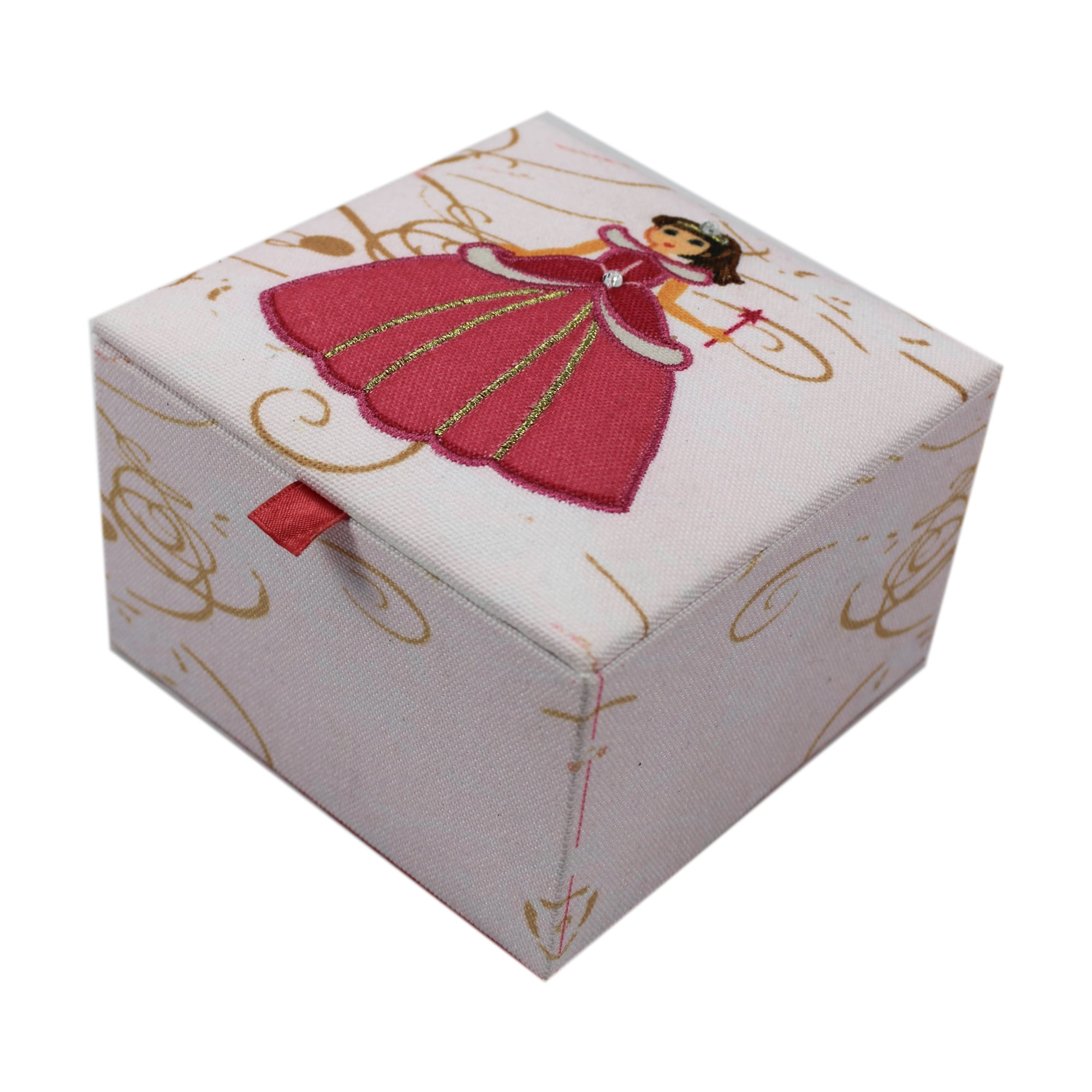 Embroidered Jeweled Princess Storage Box for Kids
