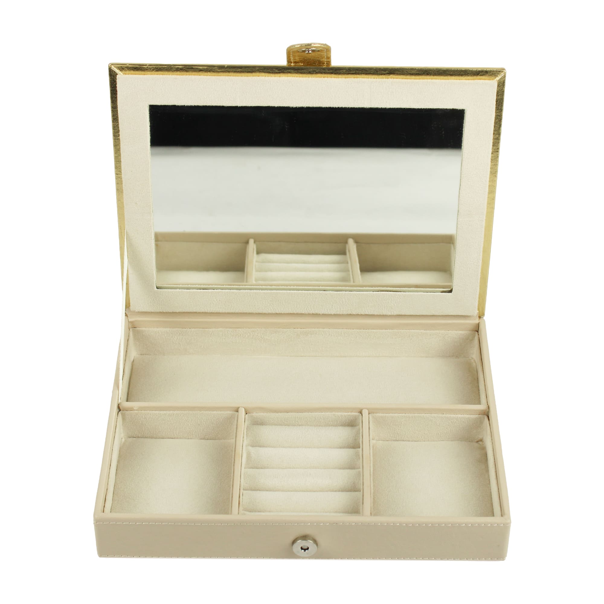 Rose Design Jewellery Box With Mirror