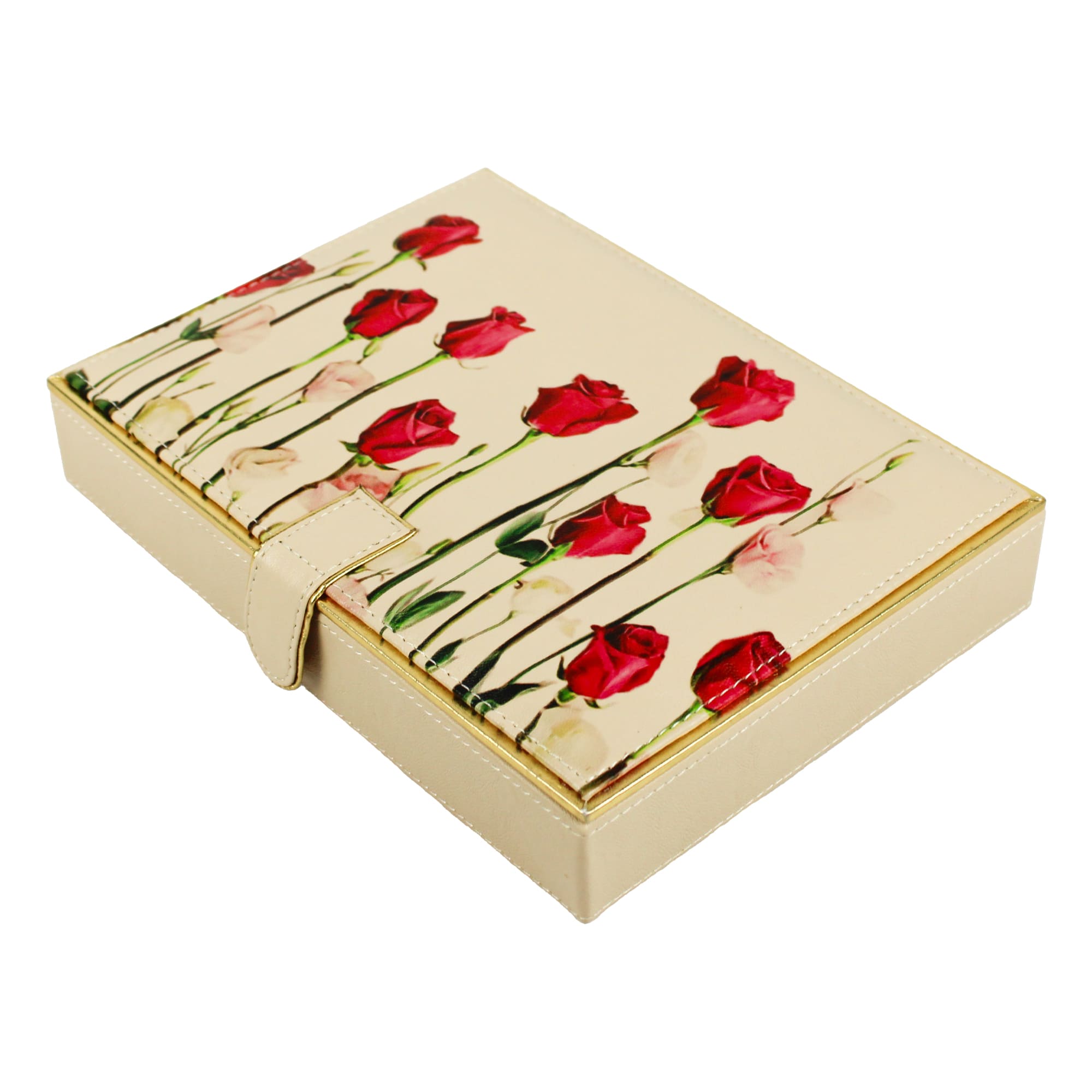 Rose Design Jewellery Box With Mirror