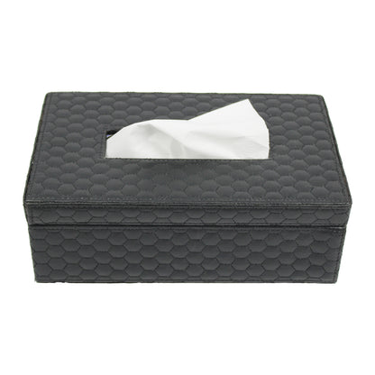 Brown Leatherette Tissue Box