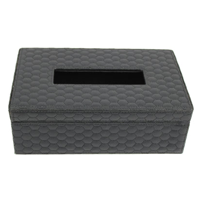 Brown Leatherette Tissue Box