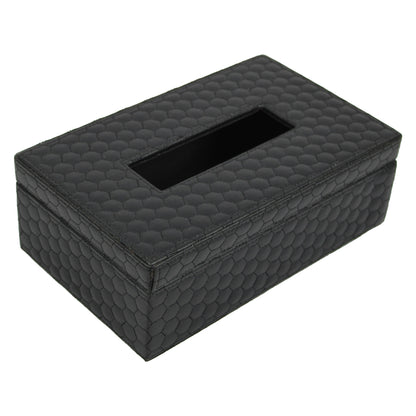 Brown Leatherette Tissue Box