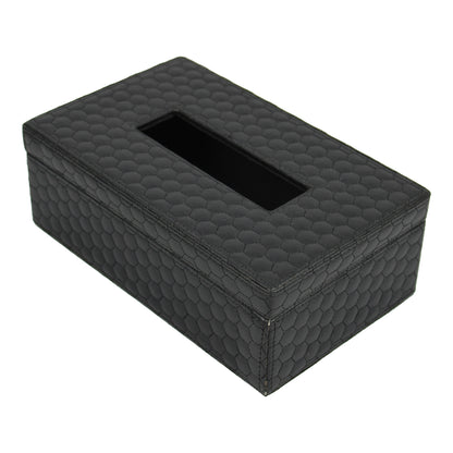 Brown Leatherette Tissue Box