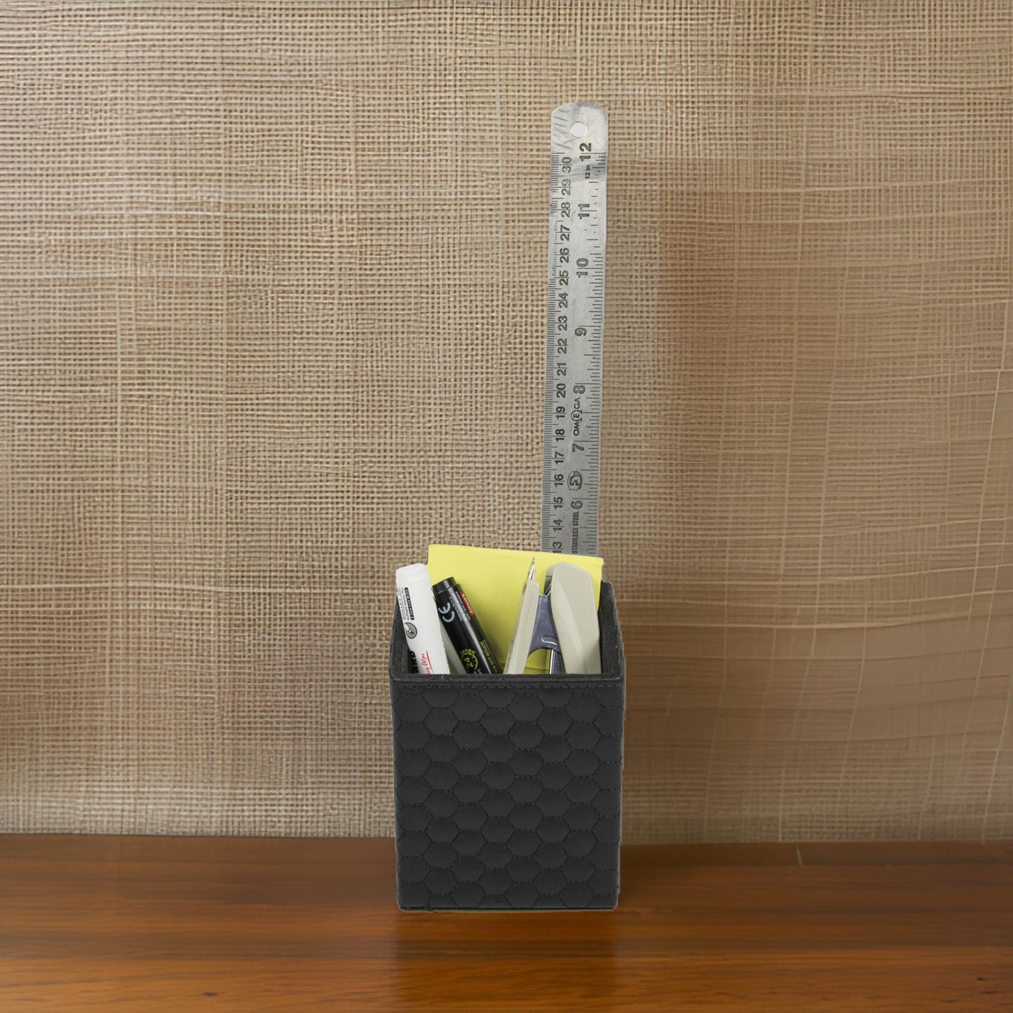 Black Leatherite Pen Holder