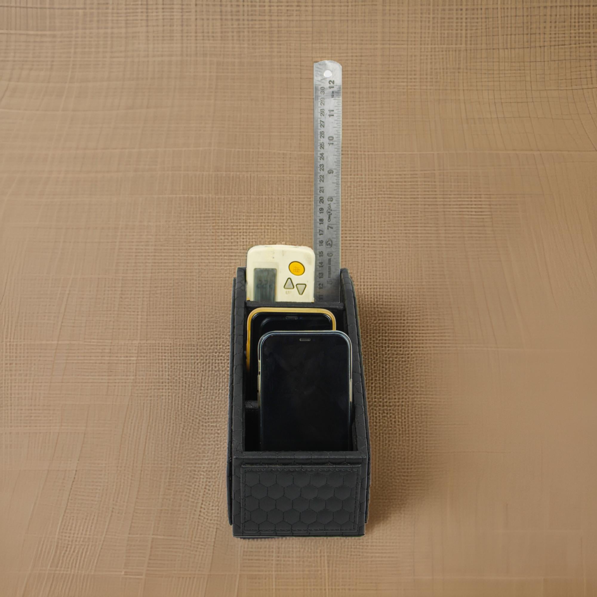 Premium Black Leatherite Remote Holder