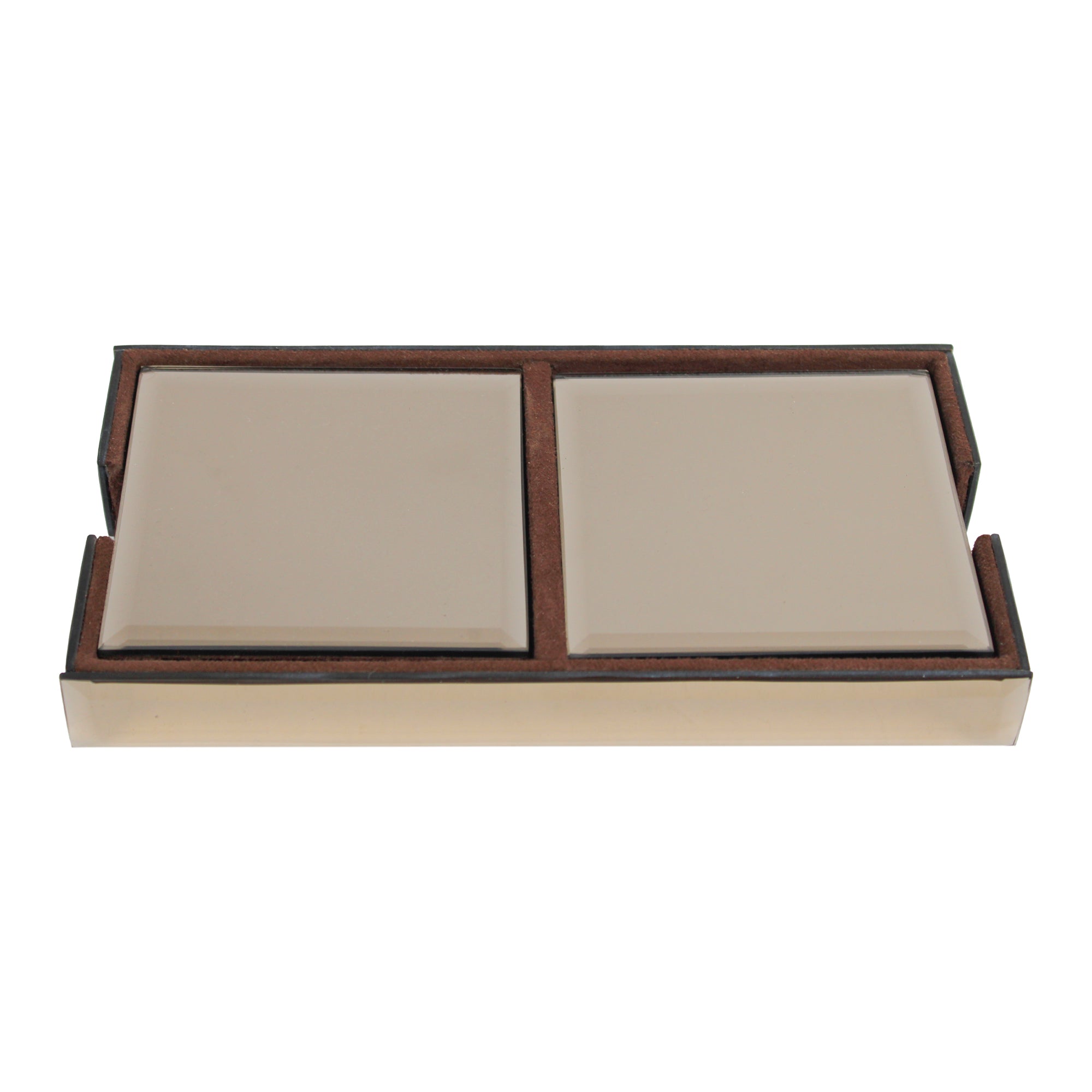 Premium Brown Mirror Hamper Set of 3