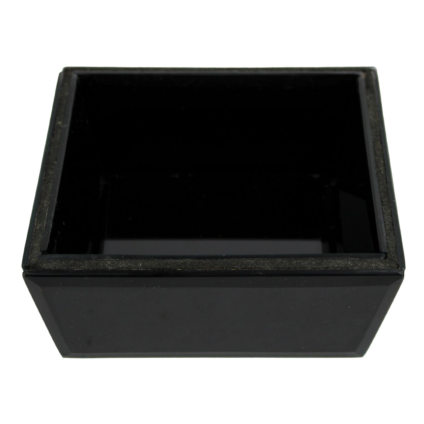 Set of 3 Black Glass Tray