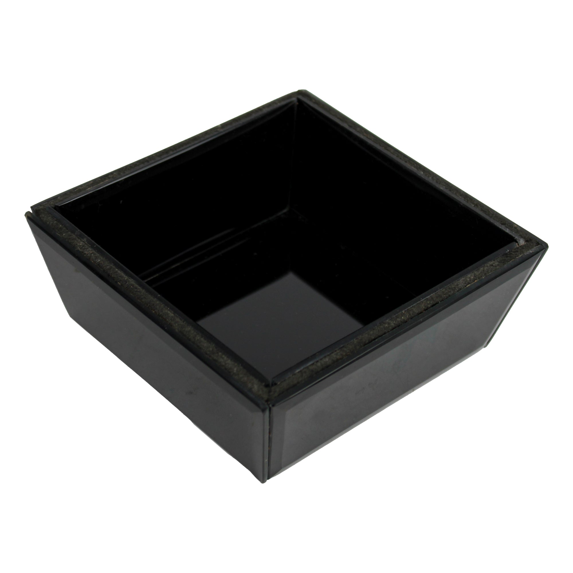 Luxury Black Glass Tray Set of Two