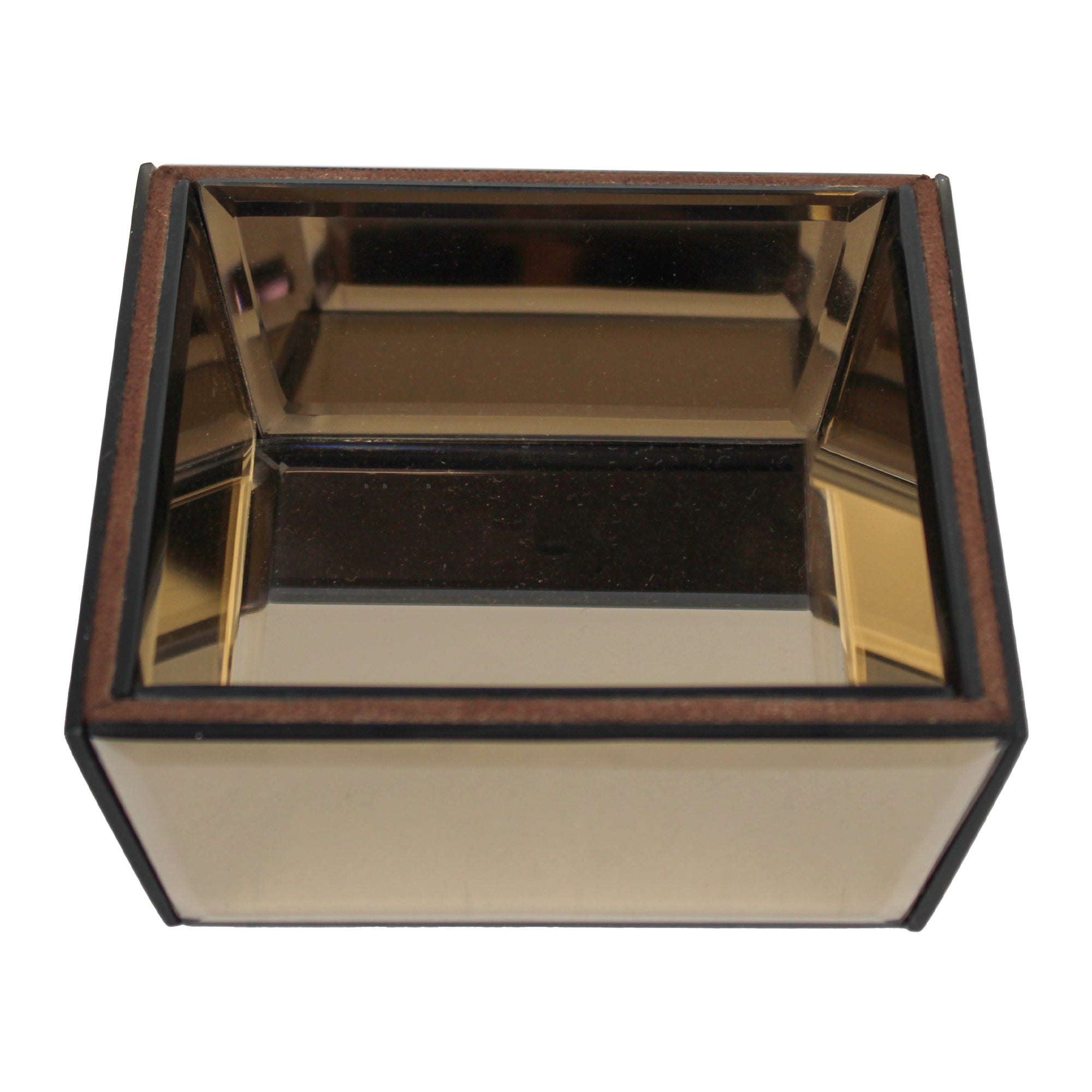 Luxury Brown Glass Tray Set of Two