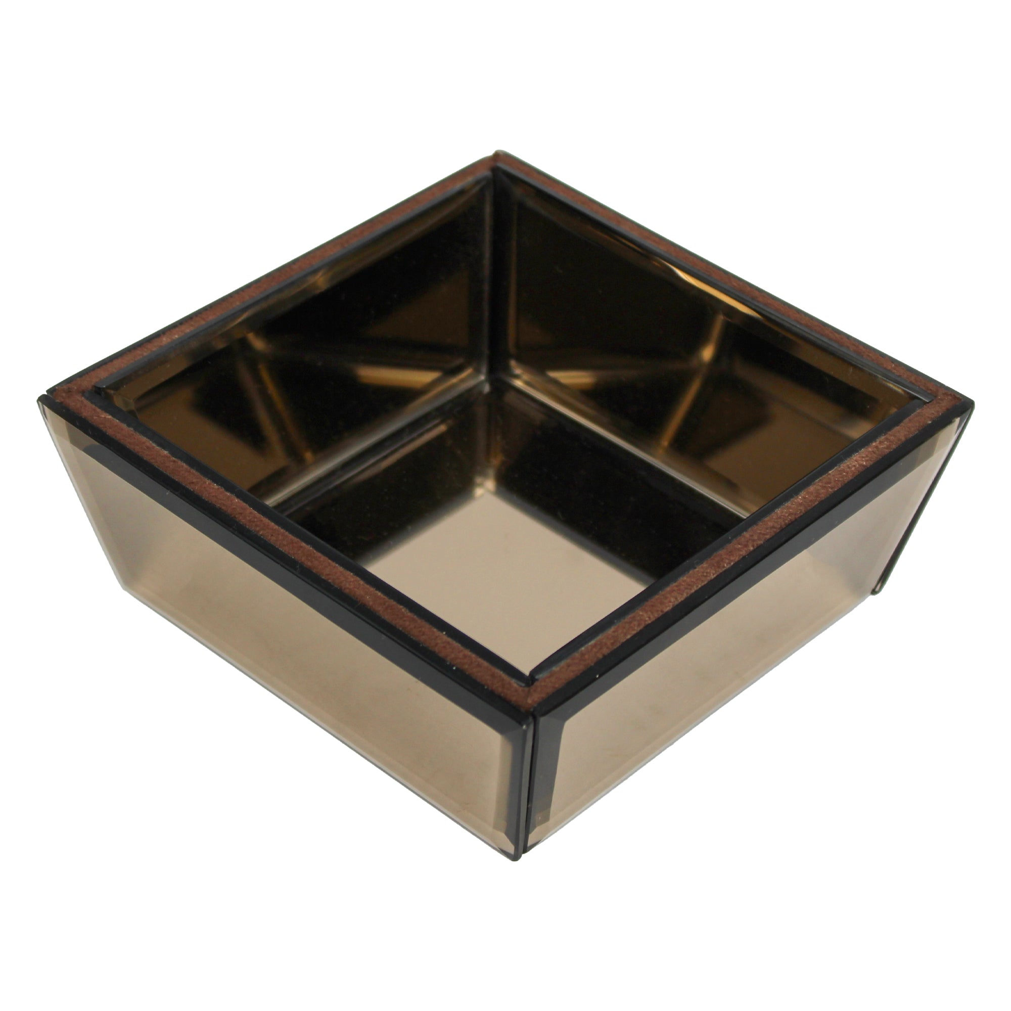 Luxury Brown Glass Tray Set of Three