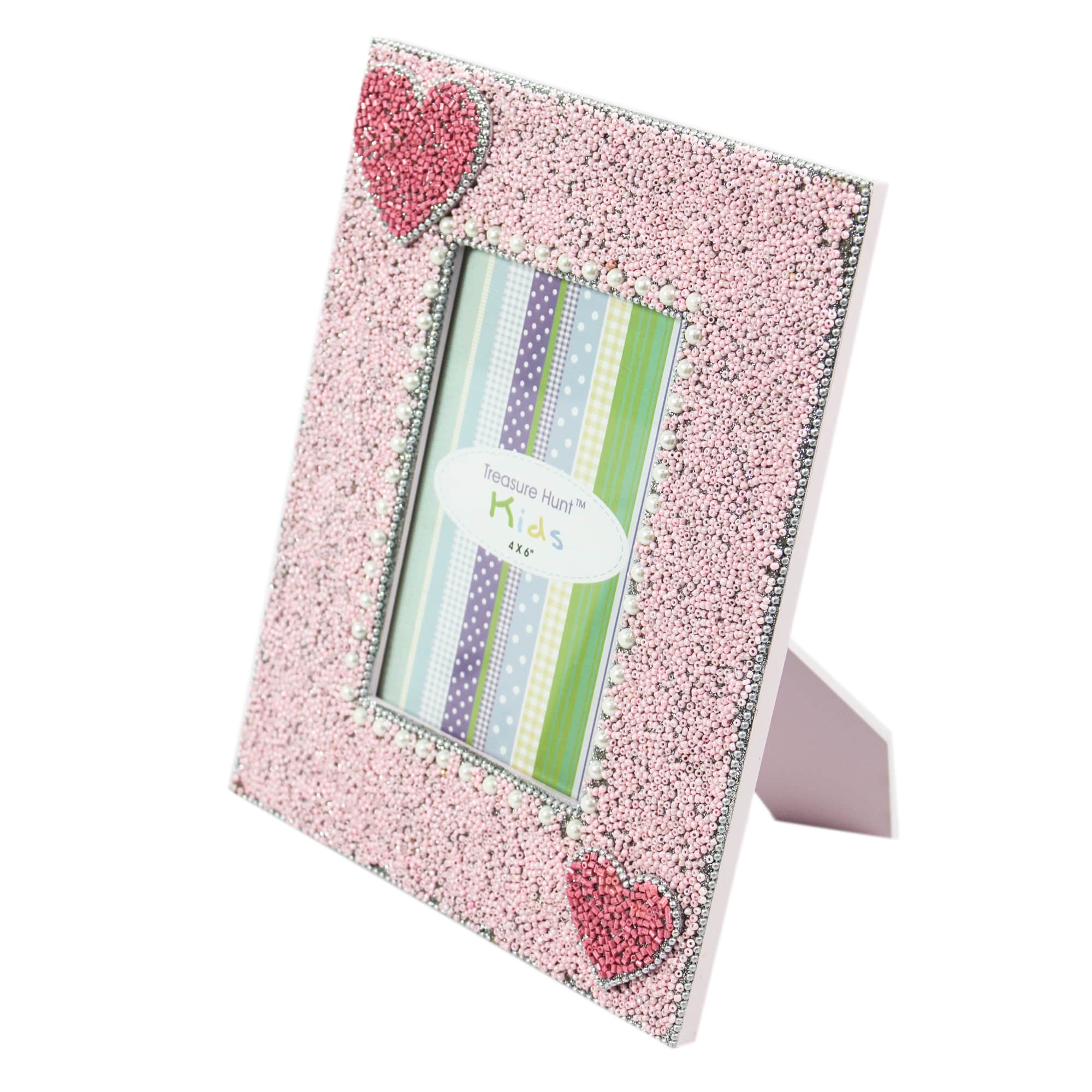 Pearl Beaded Heart Photo Frame for Kids