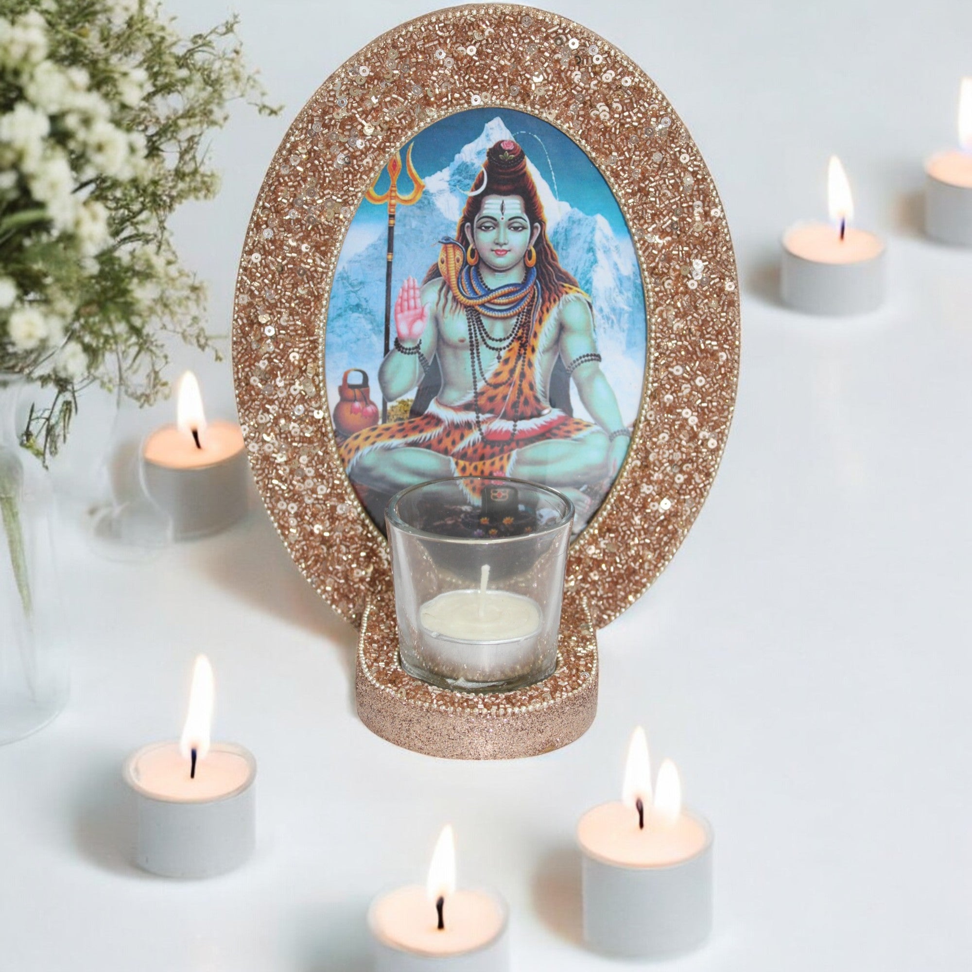 Decorative Lord Shiva Blessings Photo Frame (5x7 Inches)