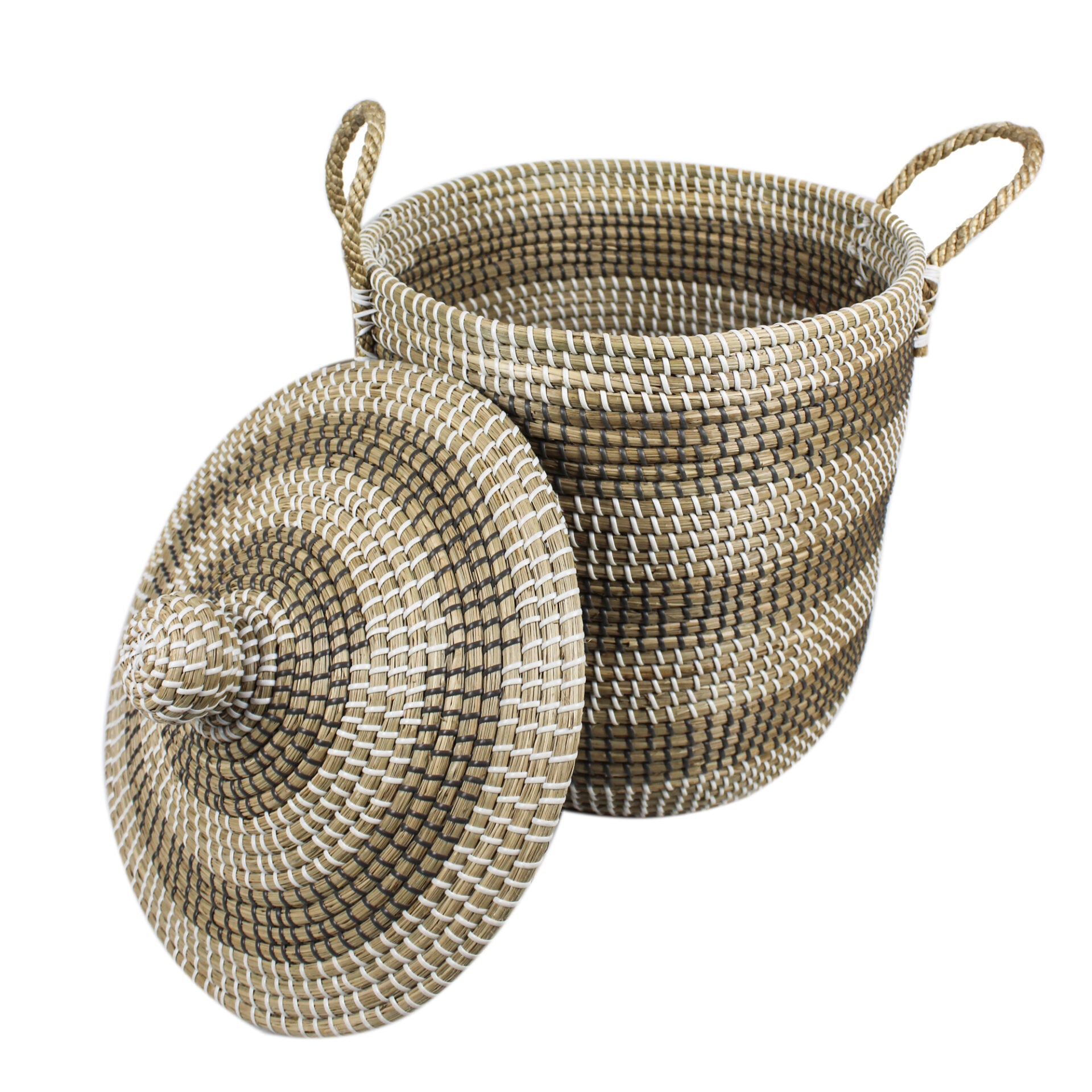 Multipurpose Yarn Basket With Lid & Handles