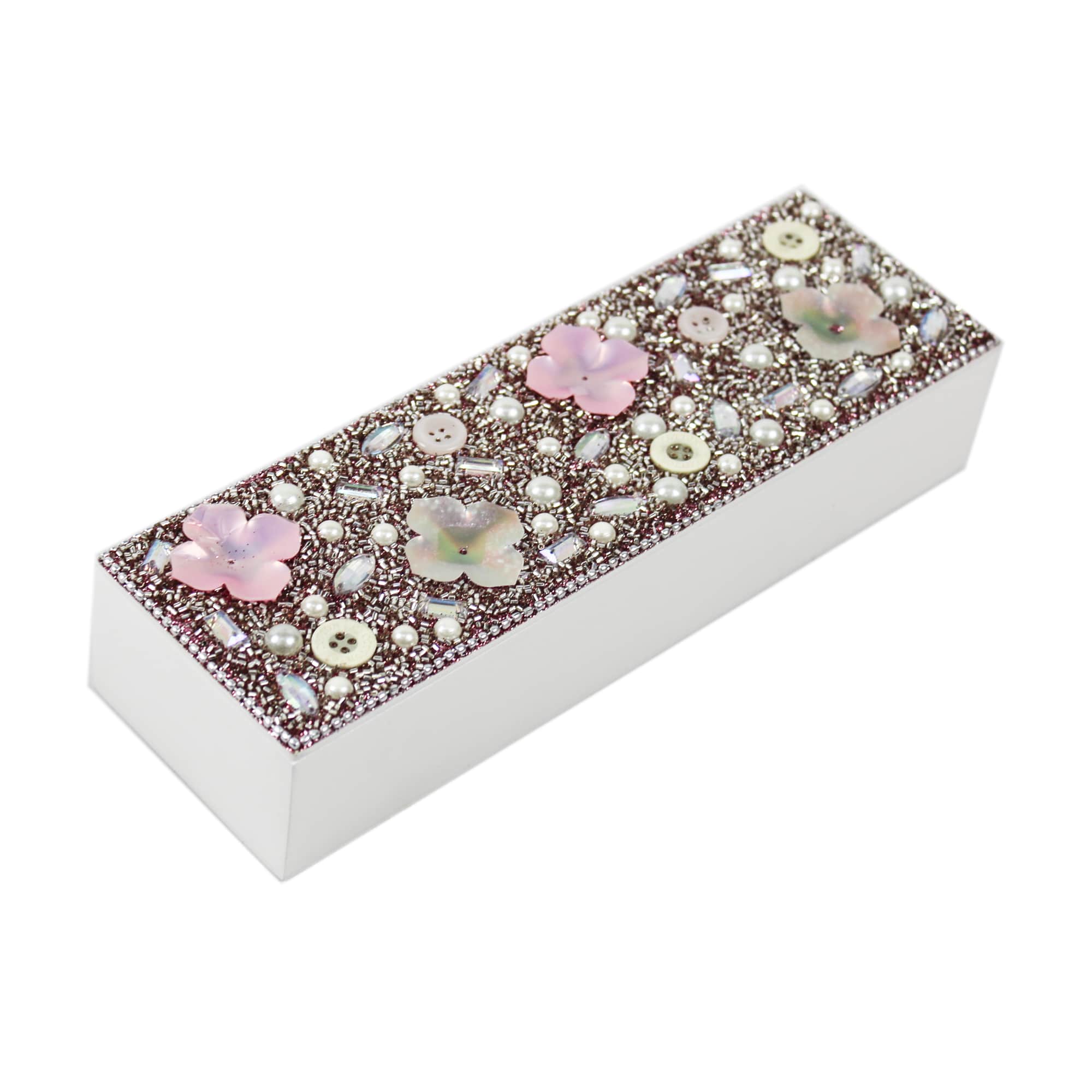 Multicolored Flower Pearl Pen Box