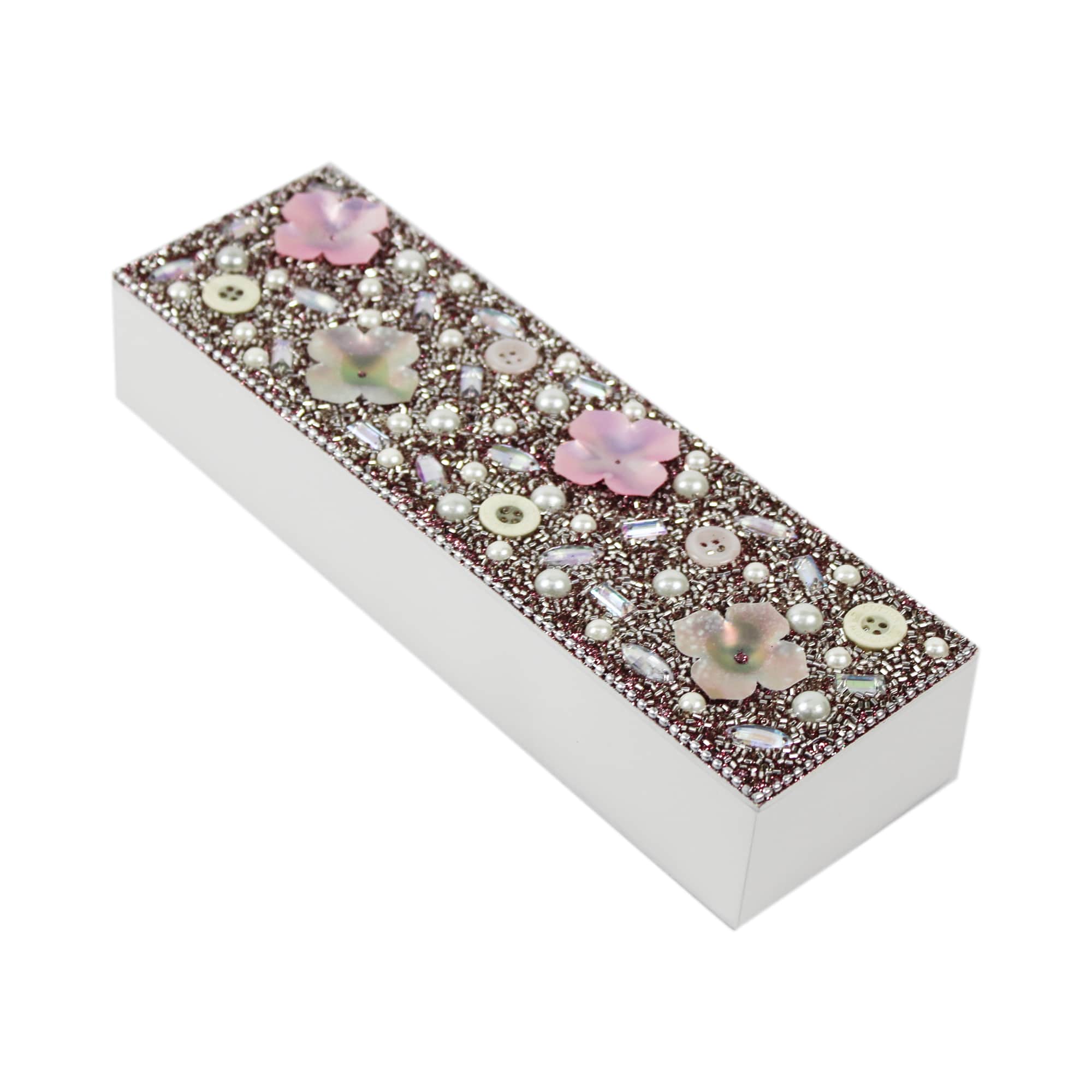 Multicolored Flower Pearl Pen Box