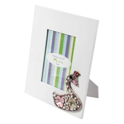 Jeweled Swan Design Picture Frame