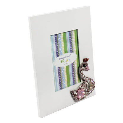 Jeweled Swan Design Picture Frame