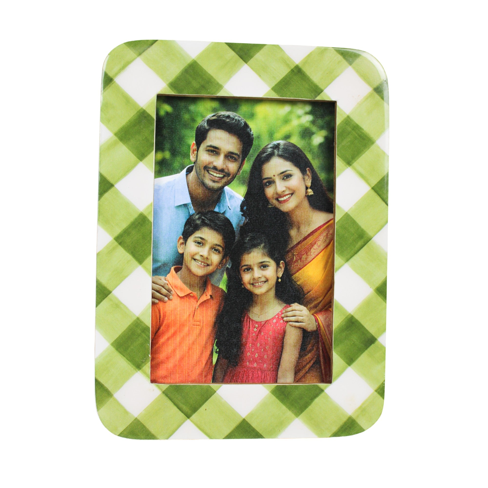 Green & White Beautiful Photo Frame for Family Picture