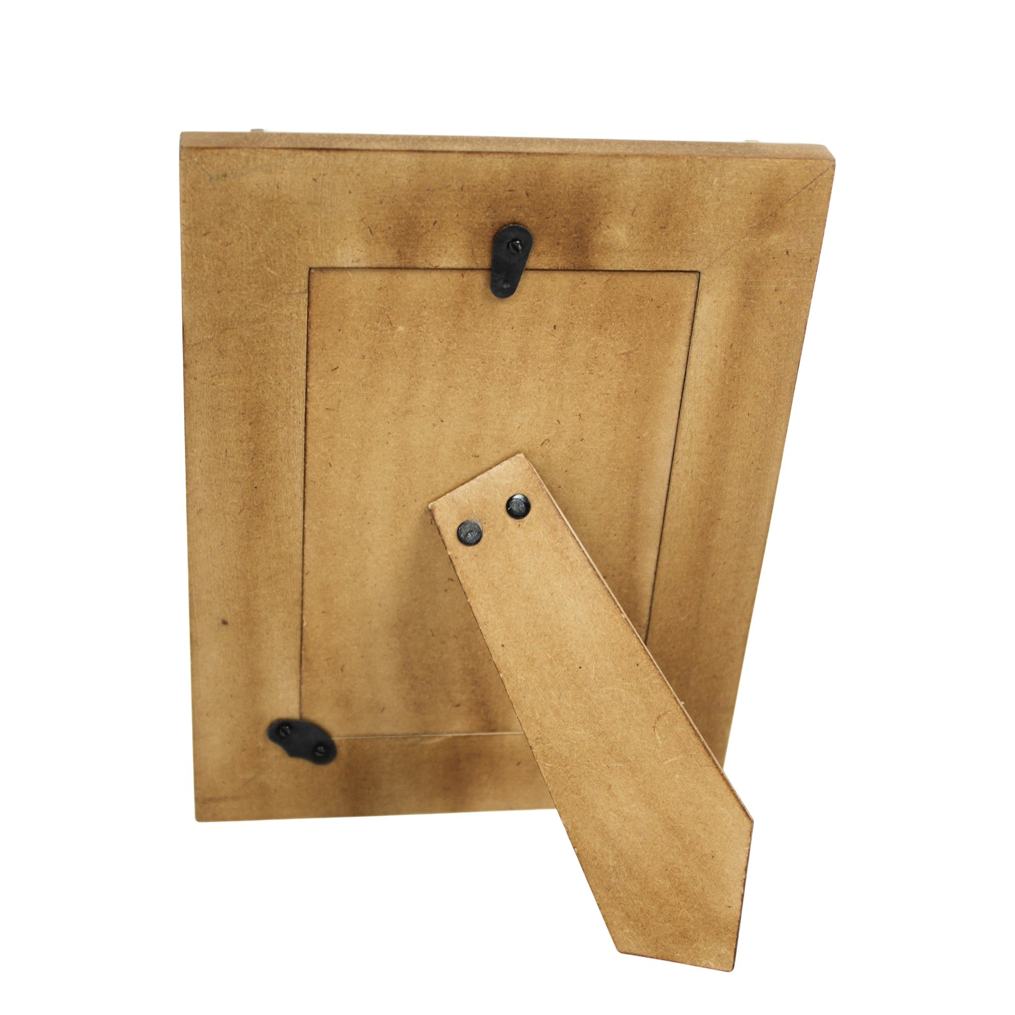 Modern Ivory Resin Photo Frame with Brass Linear Accents