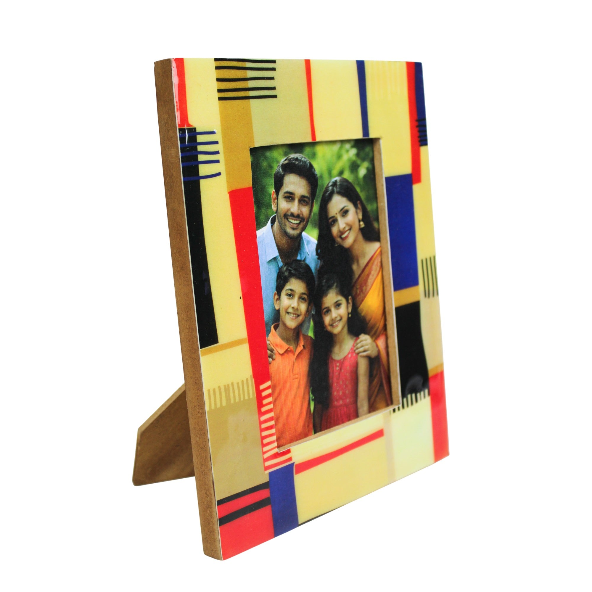 Modern Geometric Multi-Color Resin Picture Frame