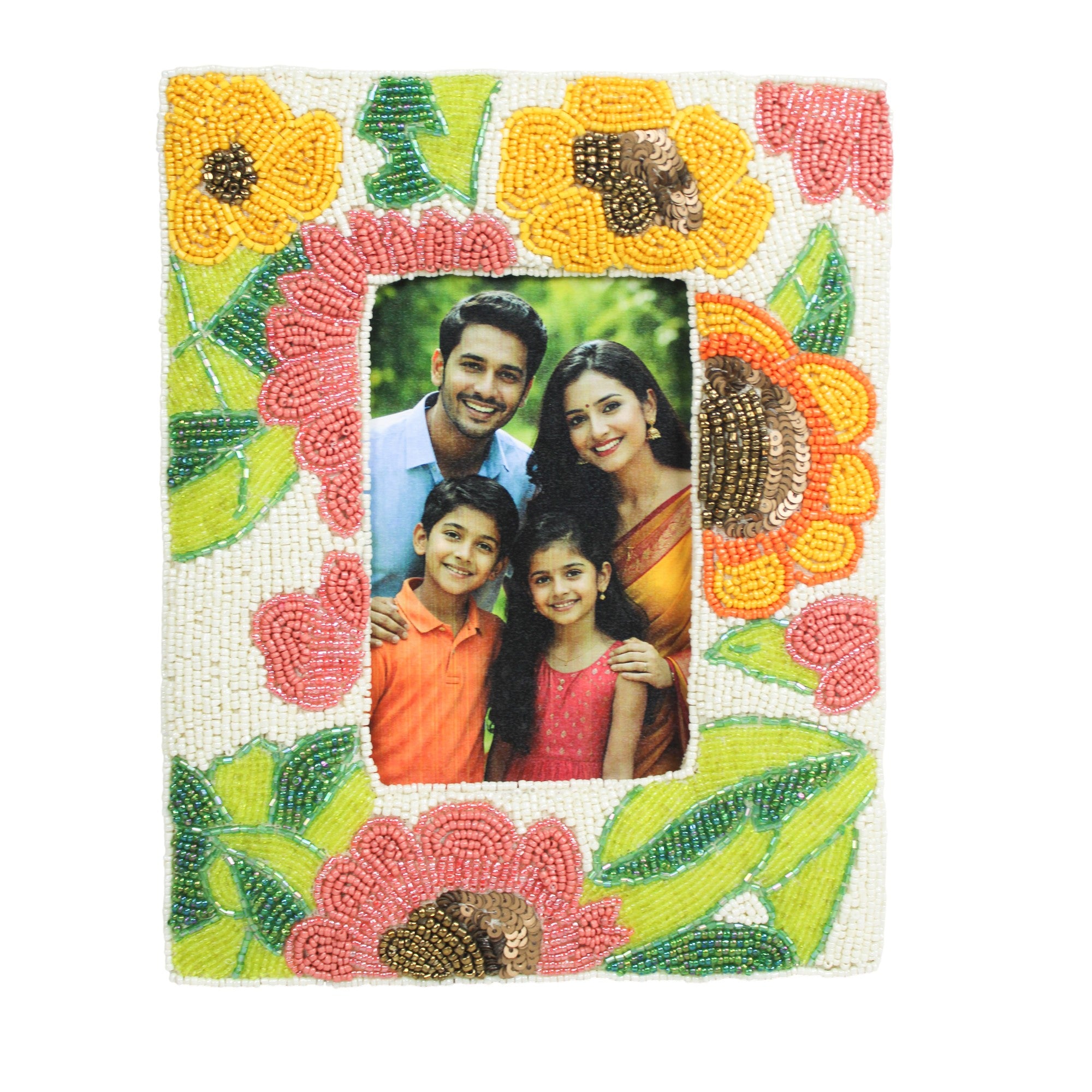 Modern Geometric Abstract Resin Photo Frame – Vibrant Multi-Color Statement Piece
