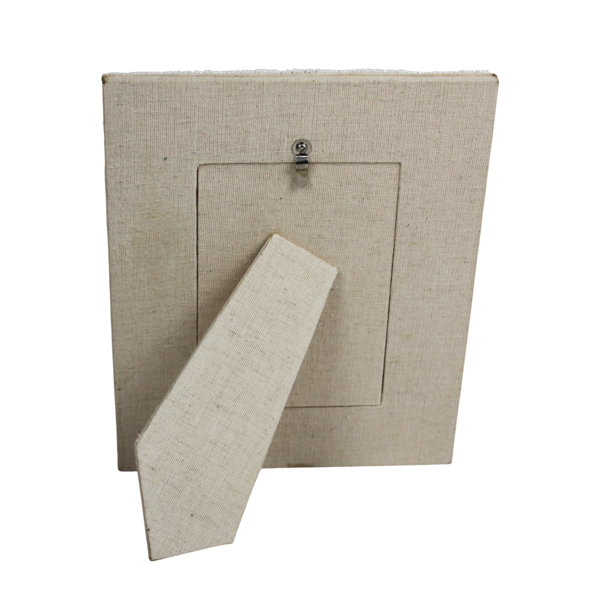 Hand-Beaded Tropical Toucan & Floral Photo Frame