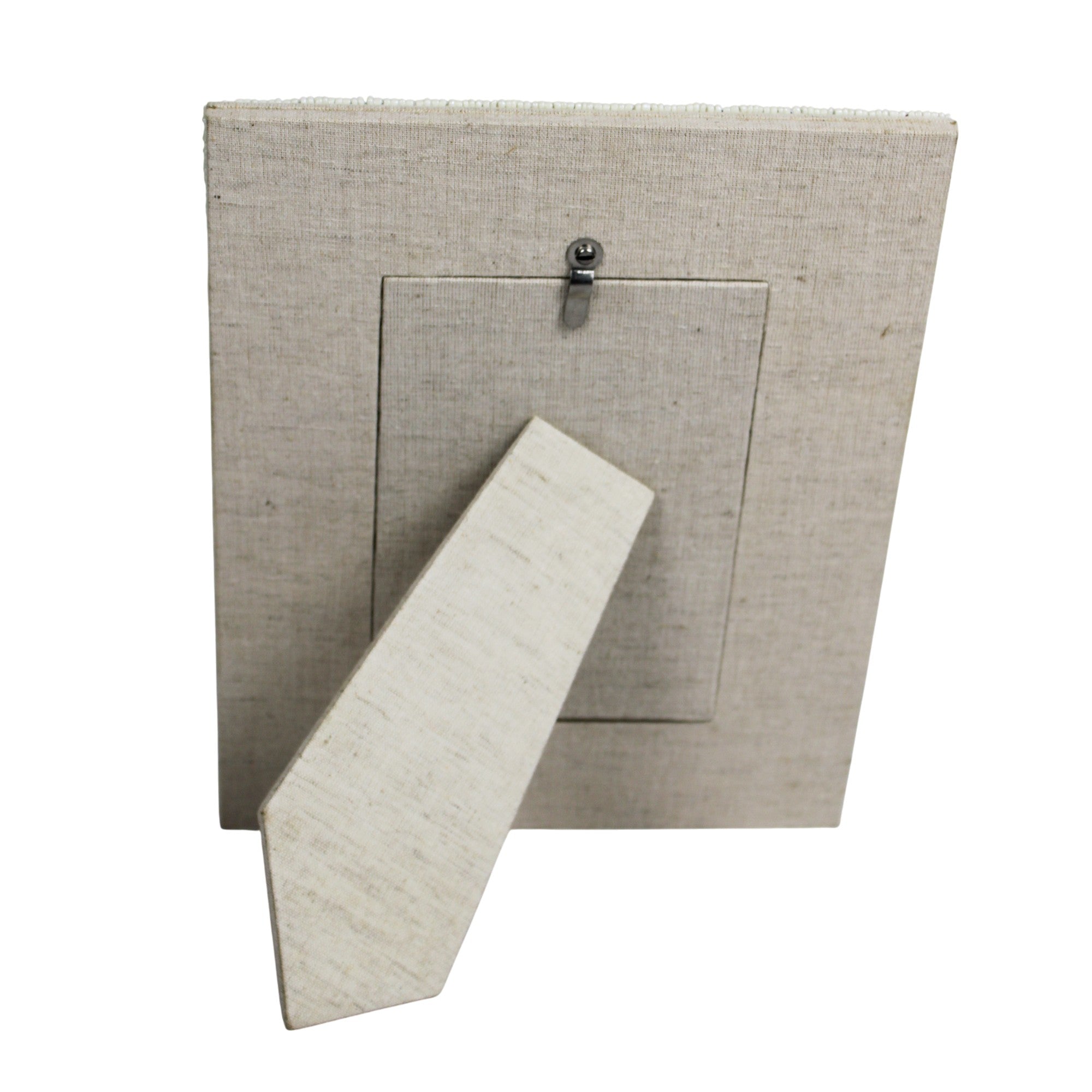 Hand-Beaded Cerulean Floral Photo Frame