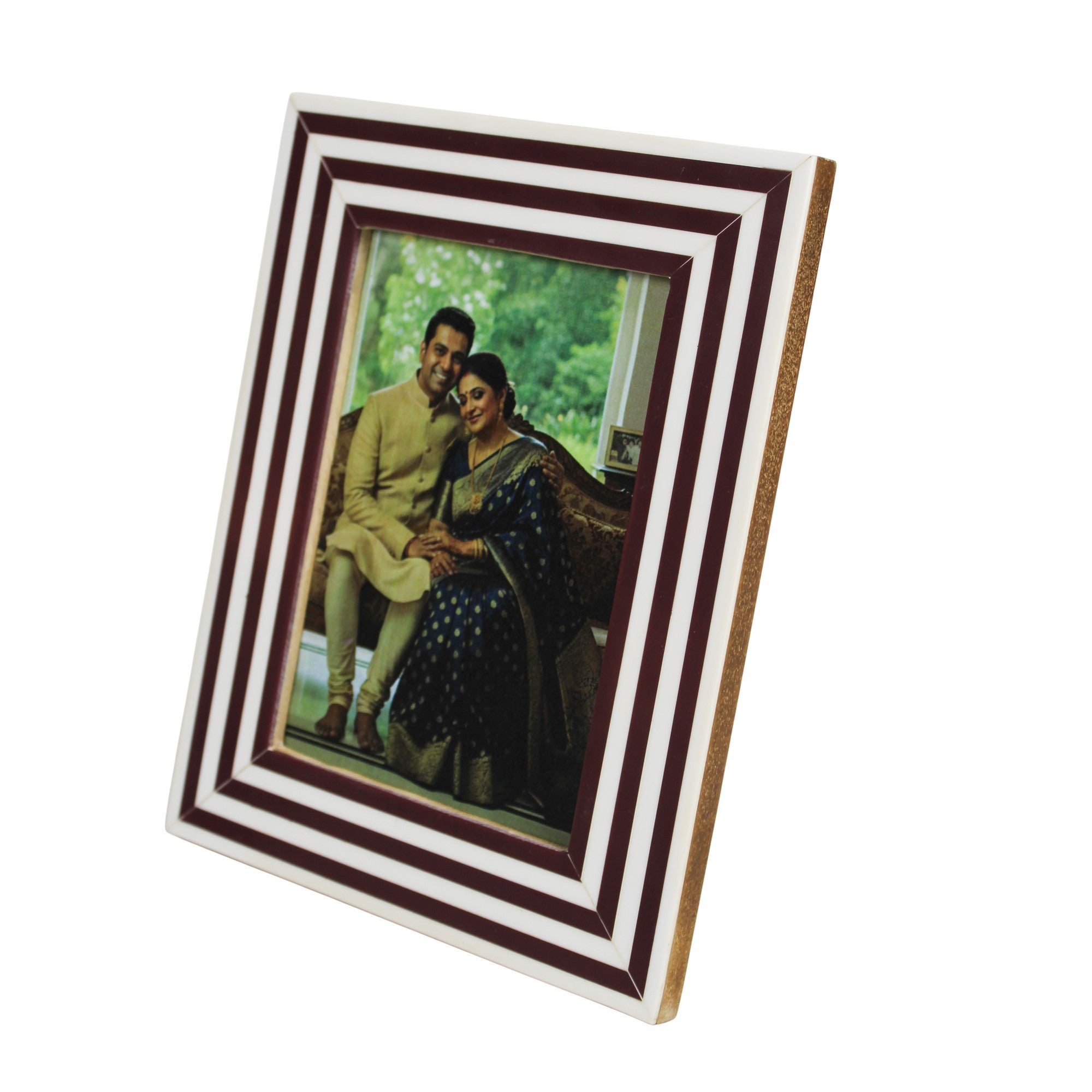 Stripe Design Stylish Photo Frame for Desk & Table Décor