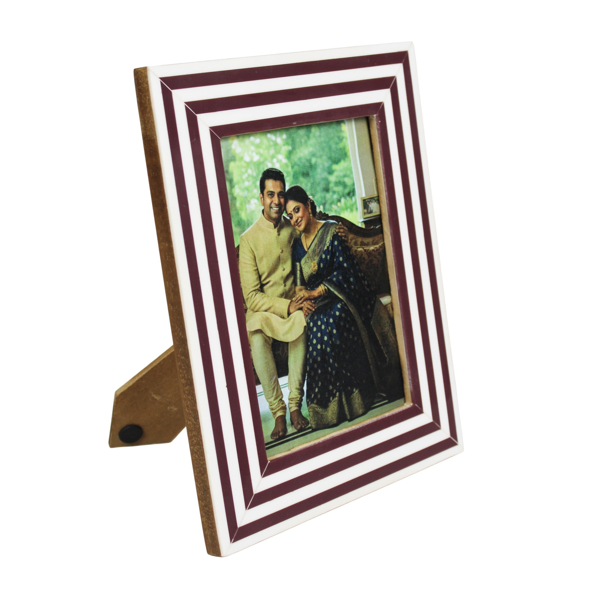 Stripe Design Stylish Photo Frame for Desk & Table Décor