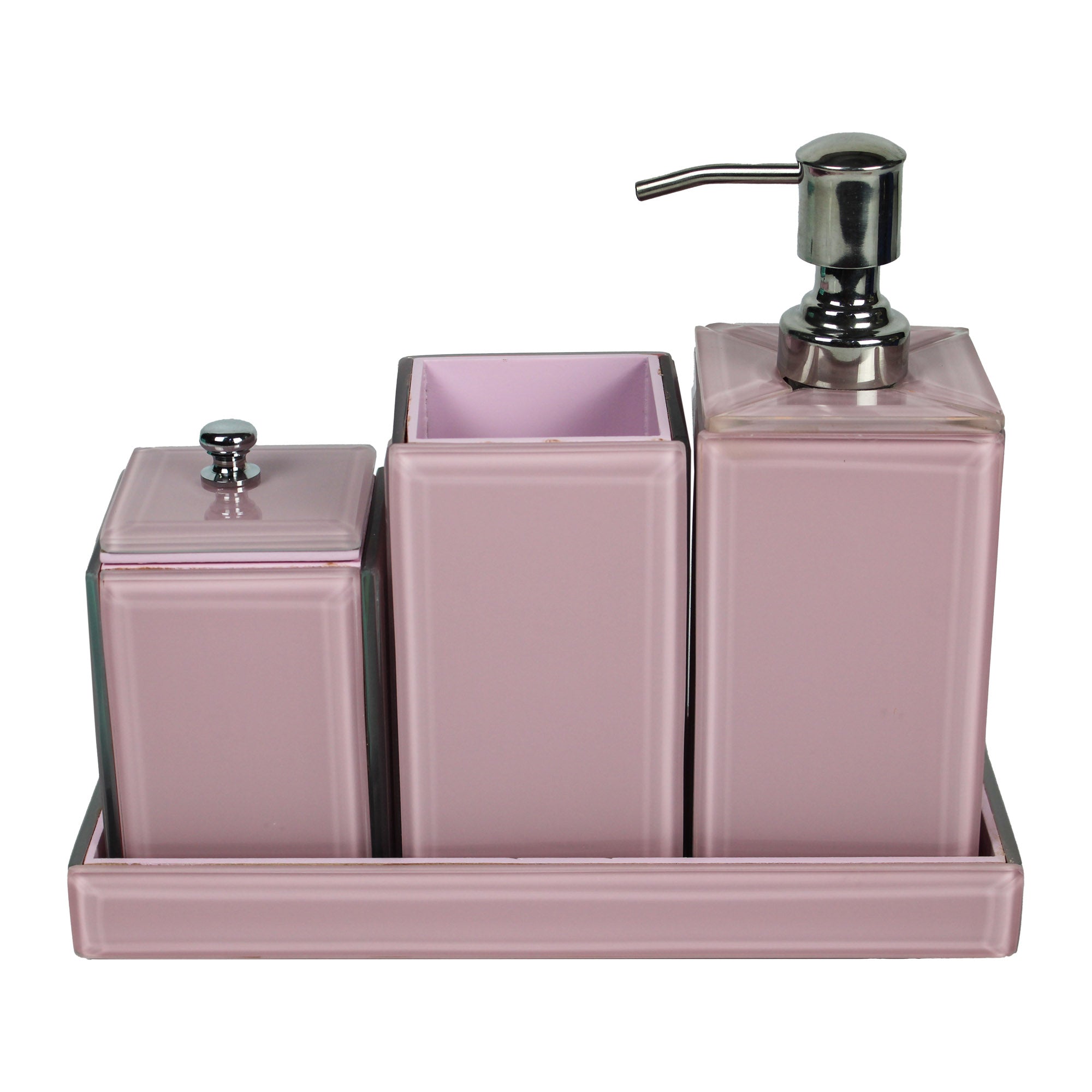 Premium Glass 4 Pieces Bathroom Accessory Set