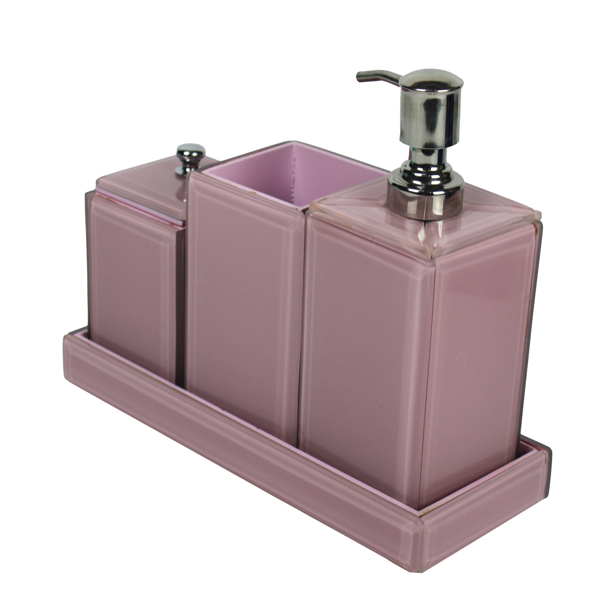 Premium Glass 4 Pieces Bathroom Accessory Set