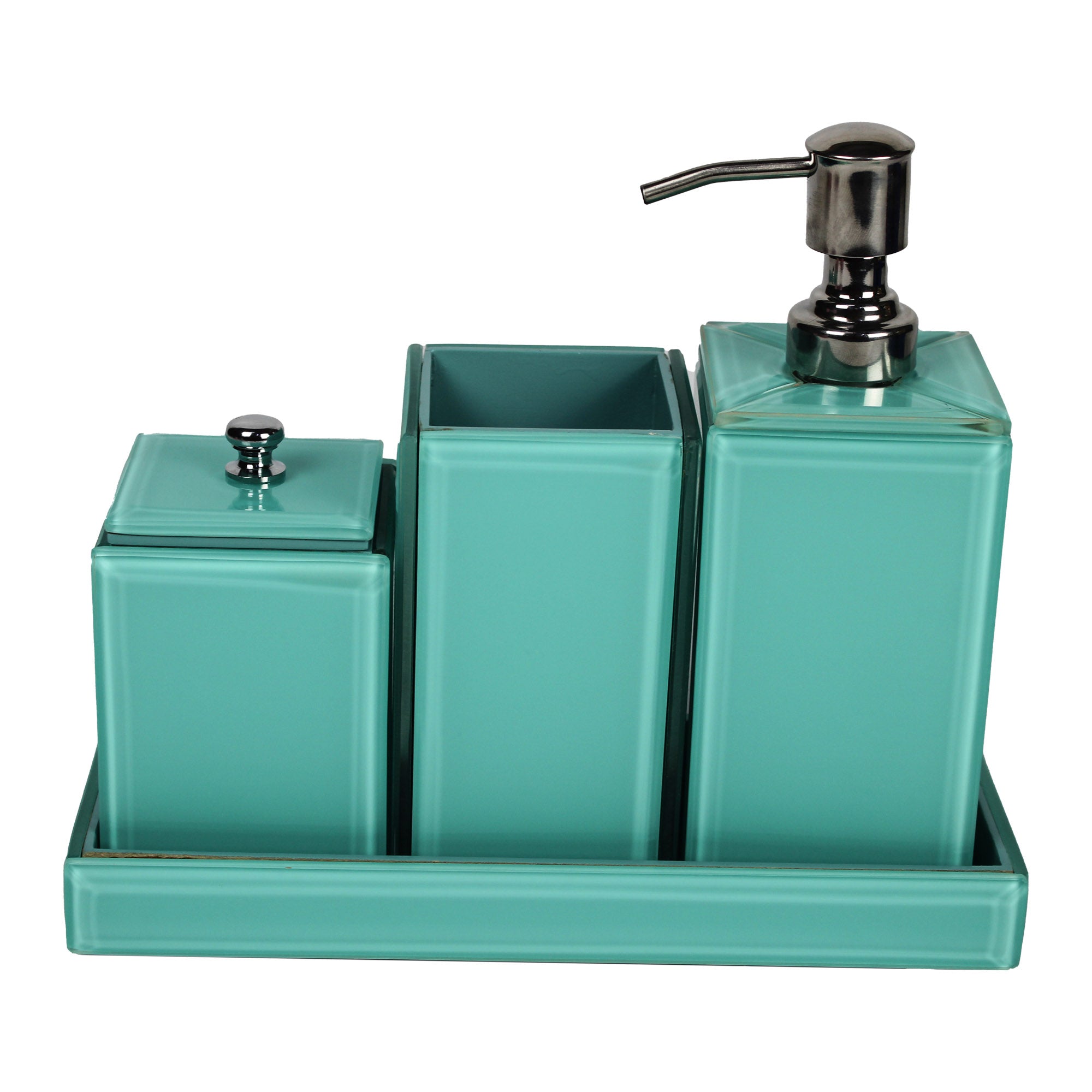 Luxury Glass 4 Pieces Bathroom Accessory Set