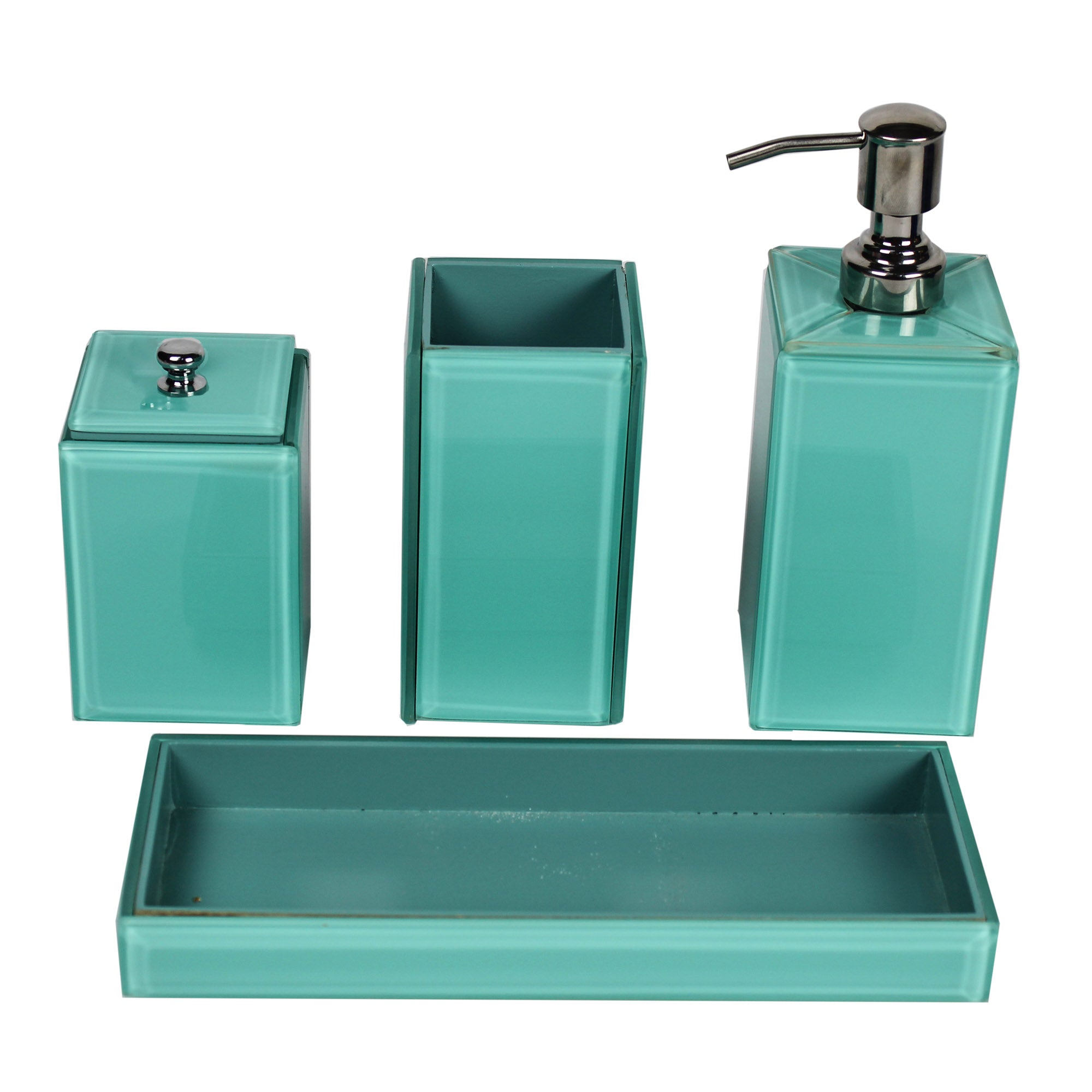 Luxury Glass 4 Pieces Bathroom Accessory Set