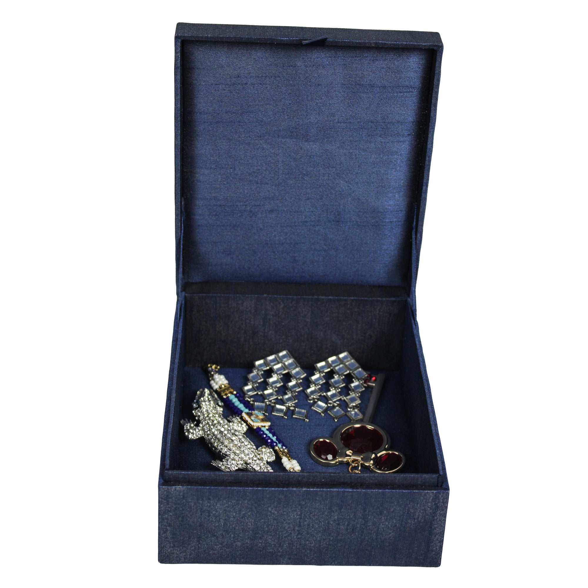 Peacock Embroidered Jewellery Box 
