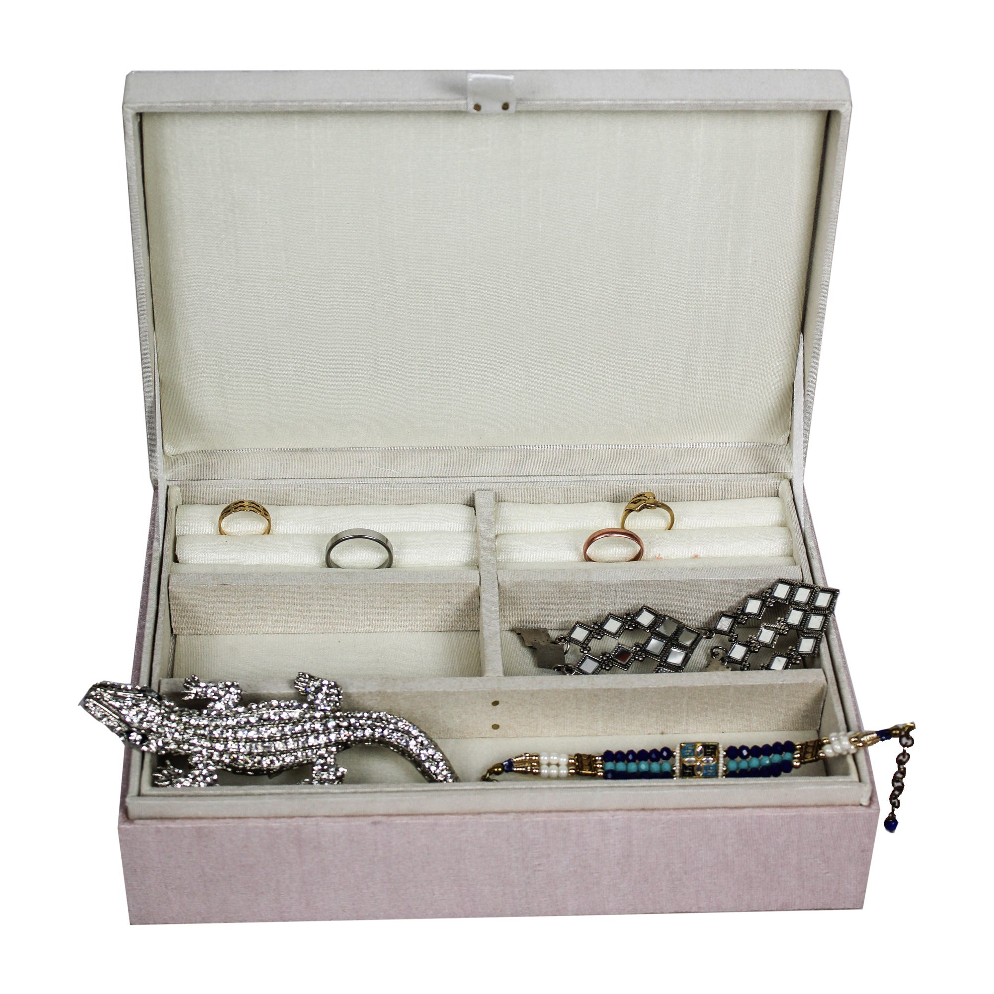  Flower Embroidered Jewellery Box 